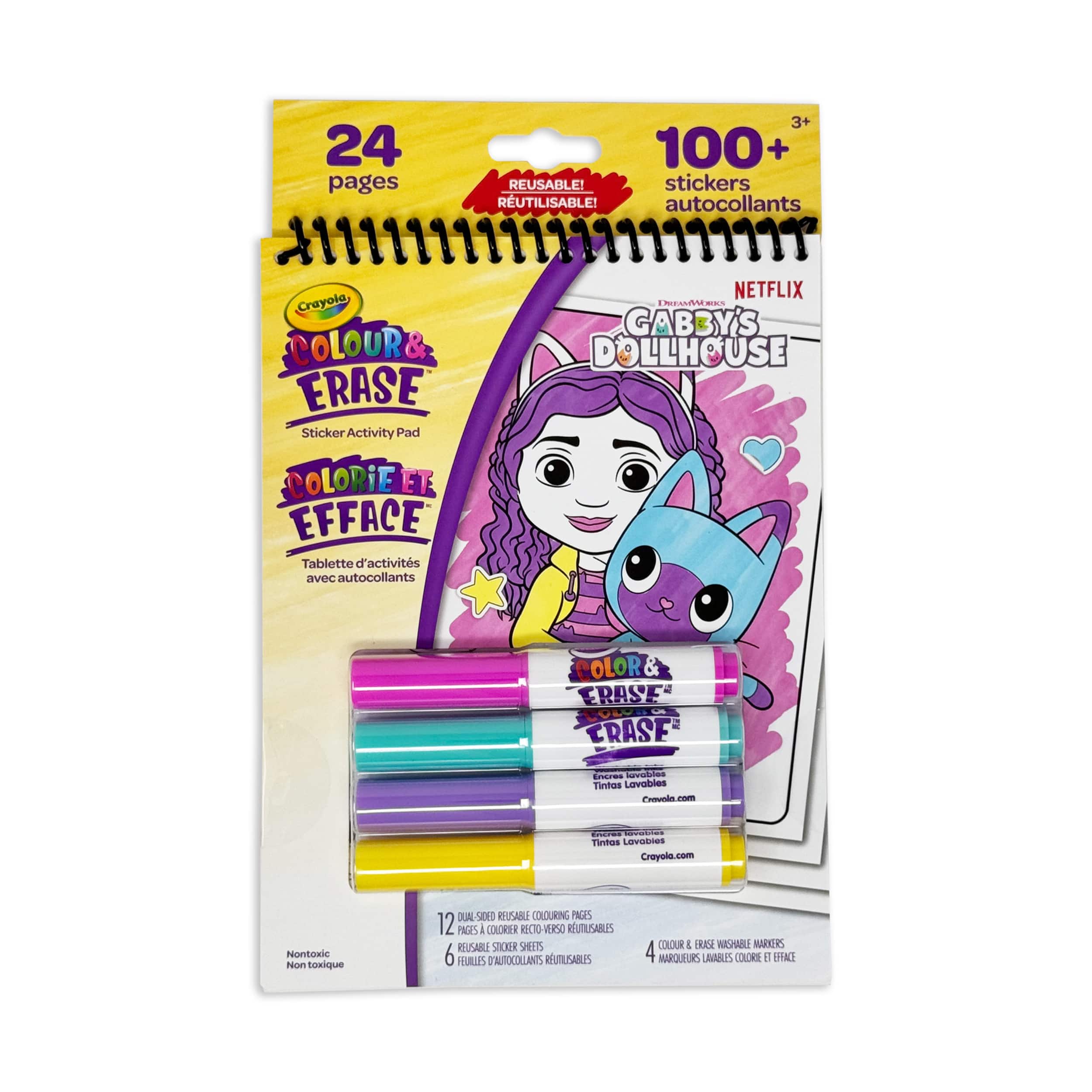 Crayola&#xAE; Colour &#x26; Erase&#x2122; Gabby&#x27;s Dollhouse Sticker Activity Pad