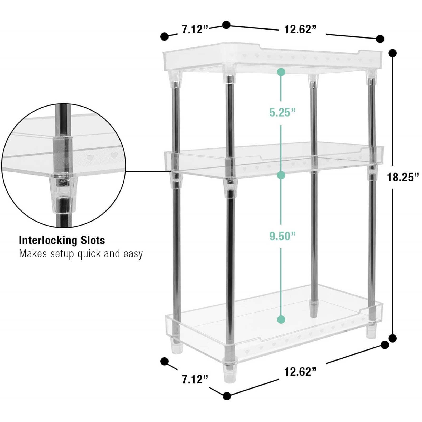 Sorbus 14.25&#x22; Tray Shelf Stand