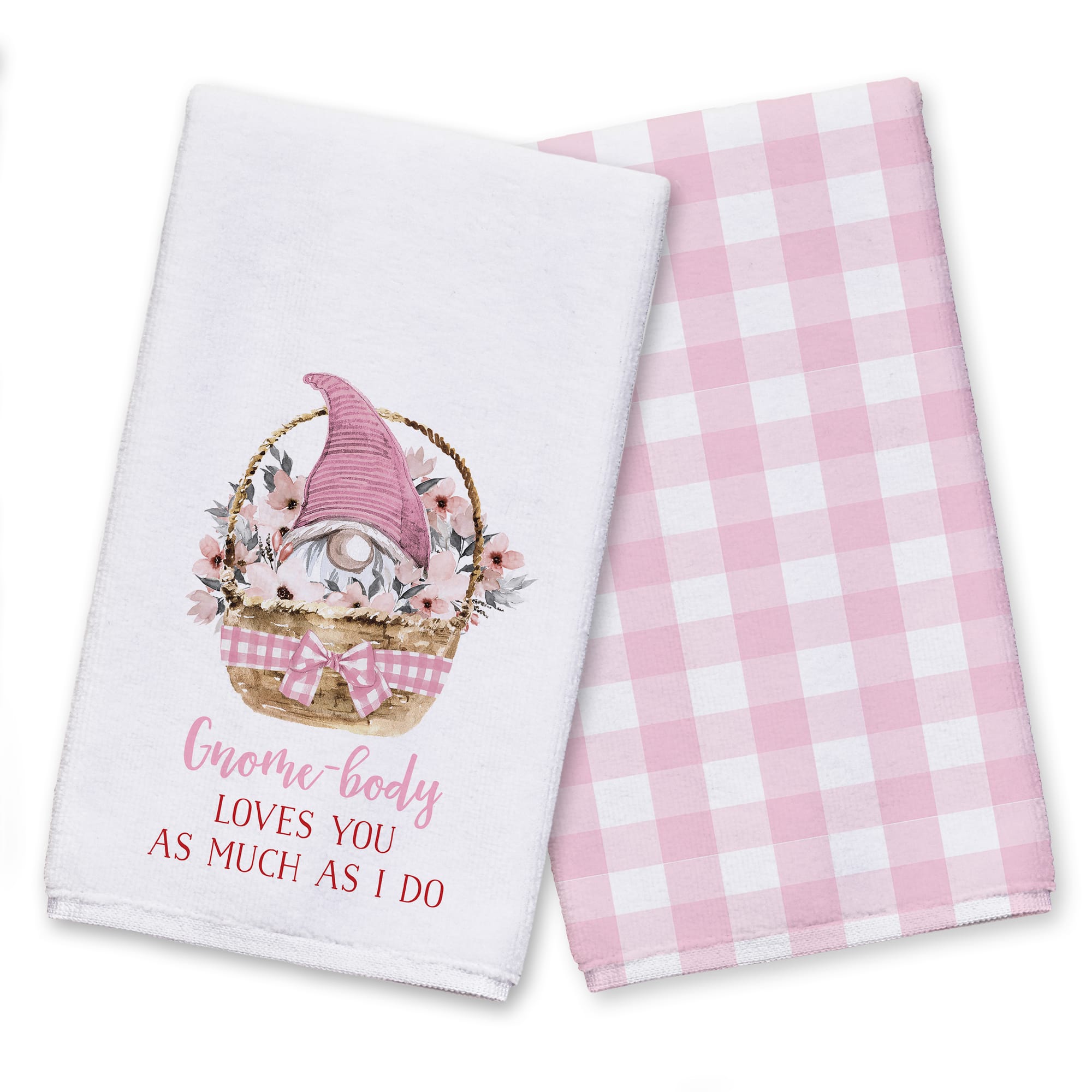 Gnome-body Loves You As Much As I Do Tea Towel Set