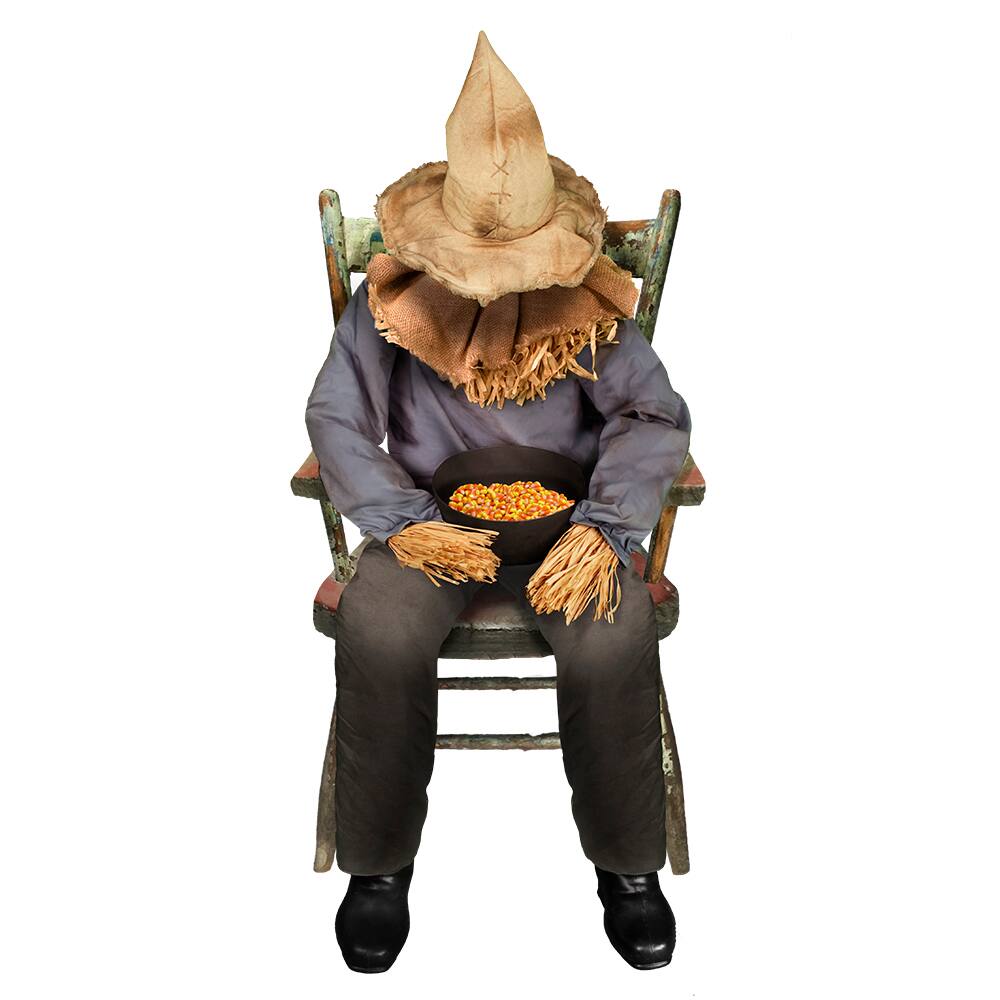 Sitting Scarecrow Halloween Animatronic Prop | Michaels