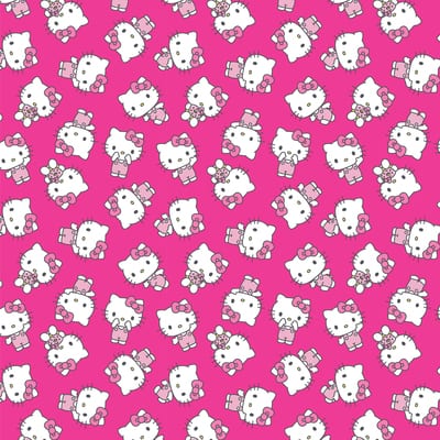Hello kitty cotton fabric discount