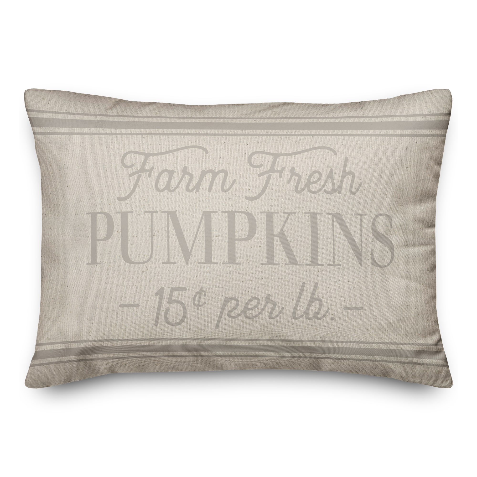 Off-White Farm Fresh Pumpkins Throw Pillow