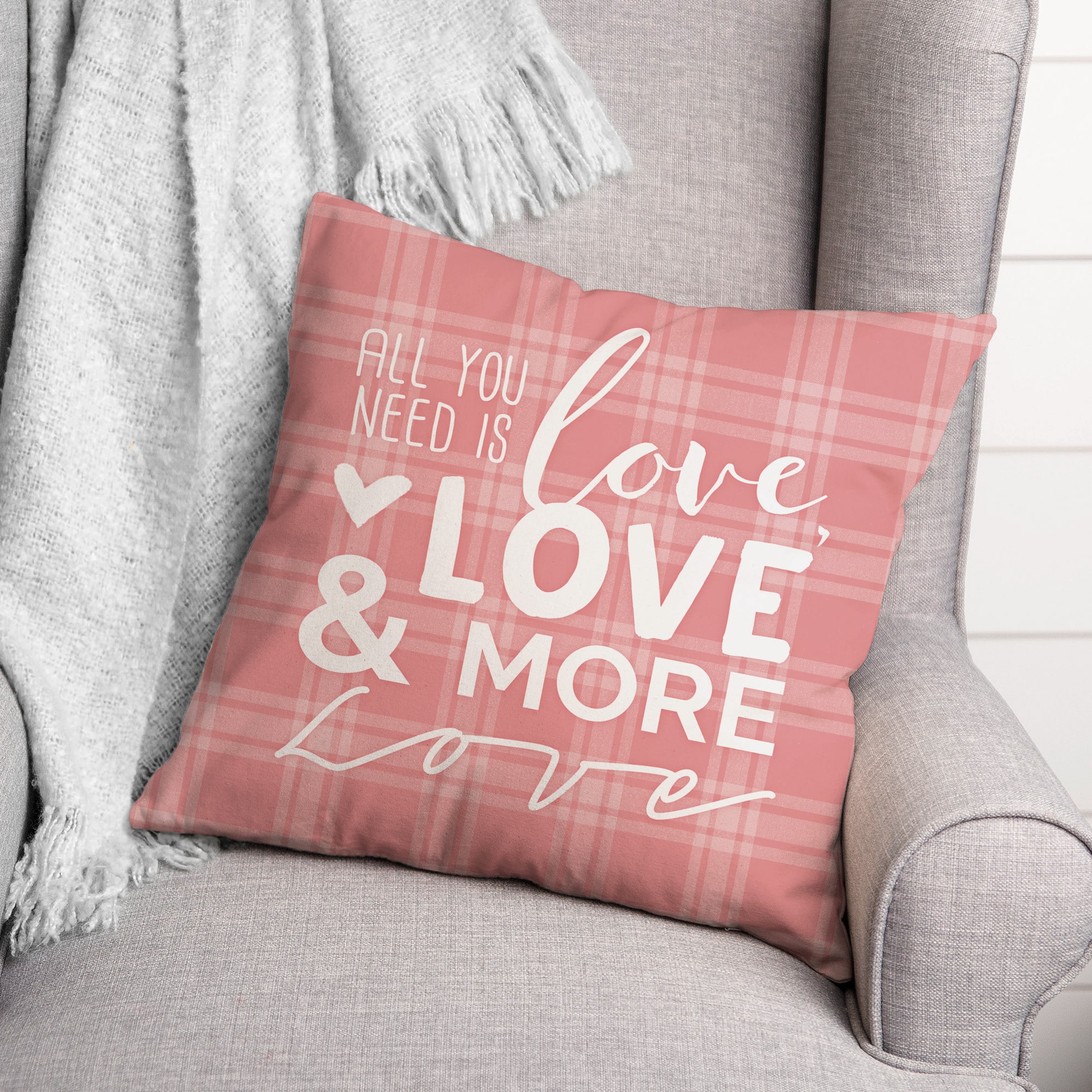Love & More Love Throw Pillow
