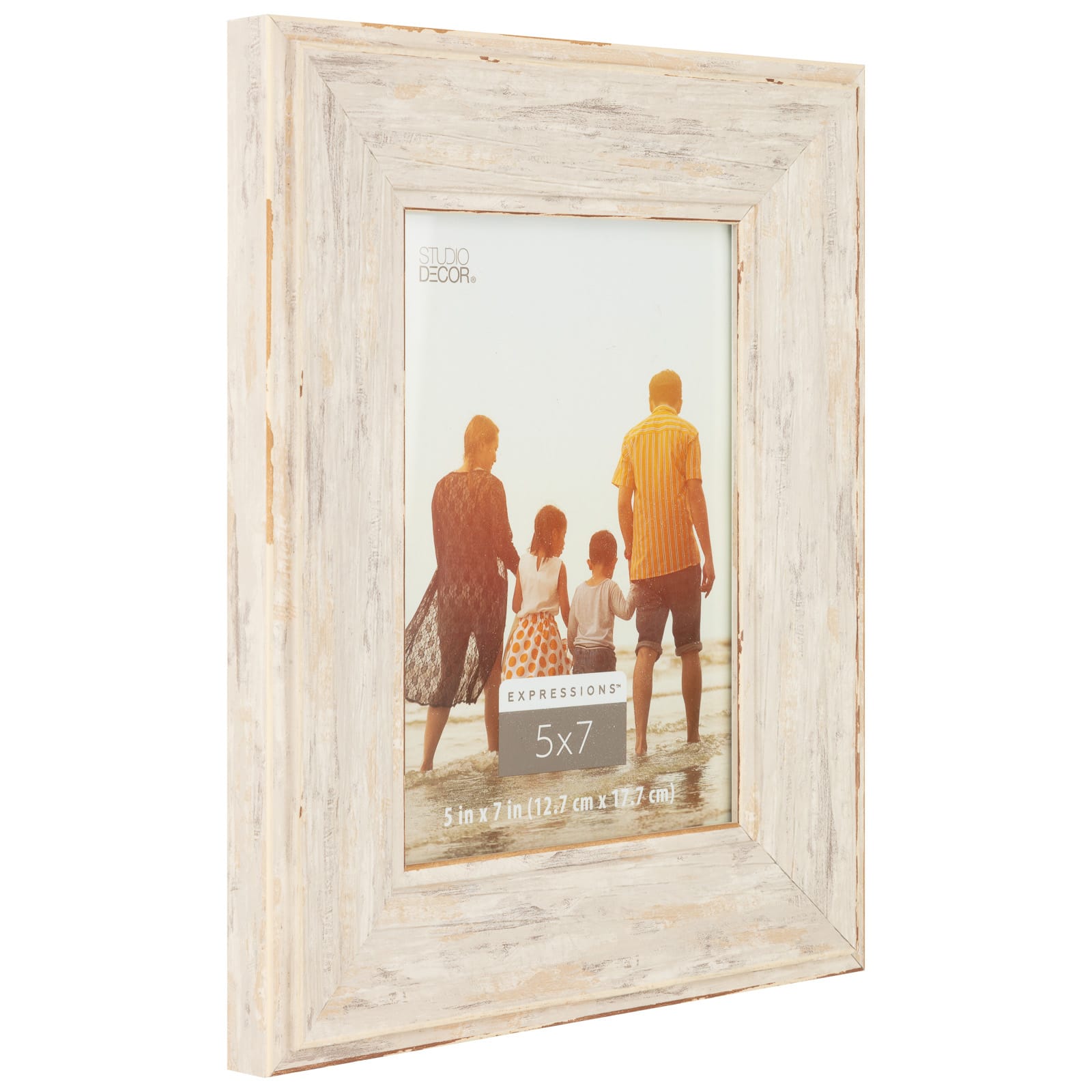 Greige Distressed Wide 5&#x22; x 7&#x22; Frame, Expressions&#x2122; by Studio D&#xE9;cor&#xAE;