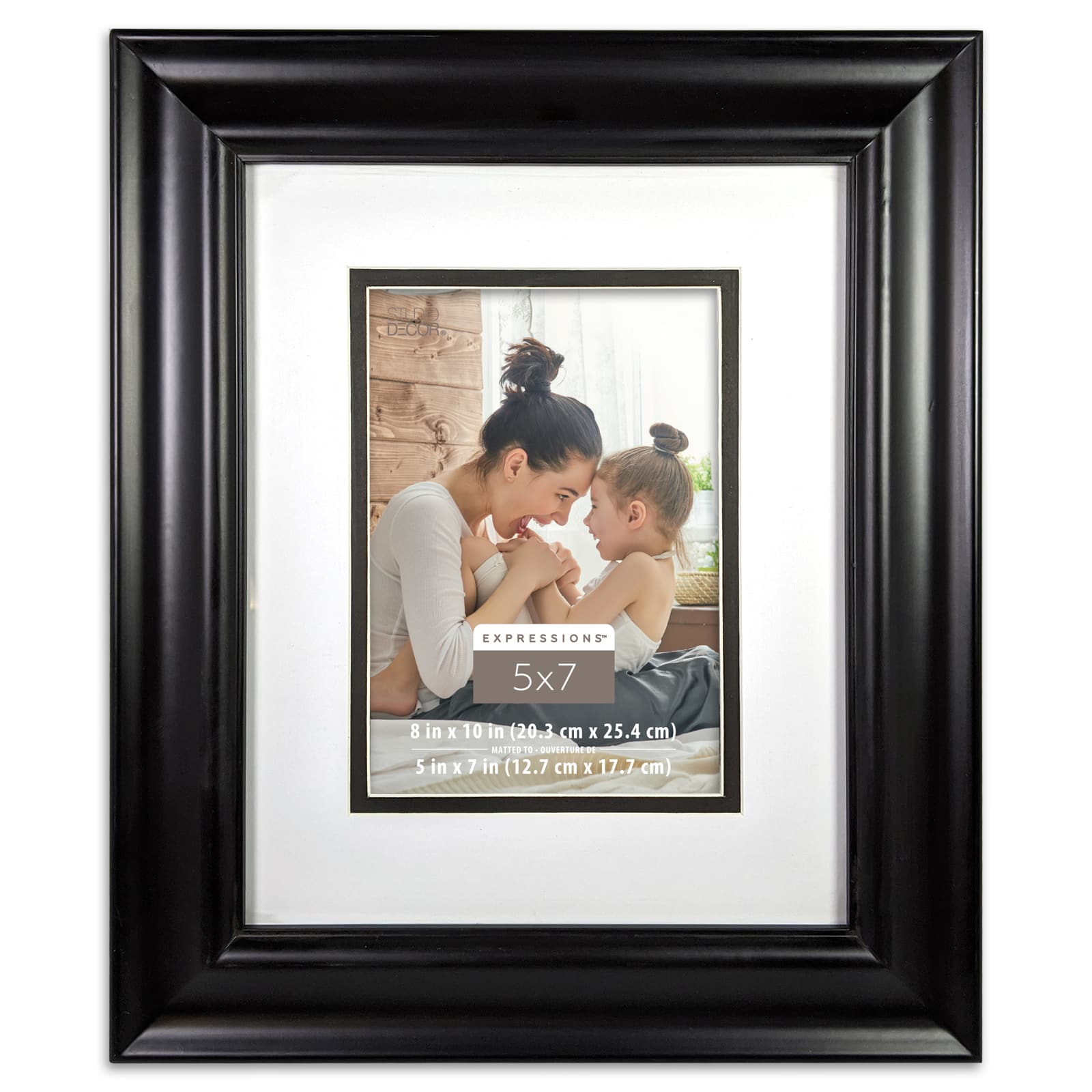 12 Pack: Black Beveled 5&#x22; x 7&#x22; Frame with Double Mat, Expressions&#x2122; by Studio D&#xE9;cor&#xAE;