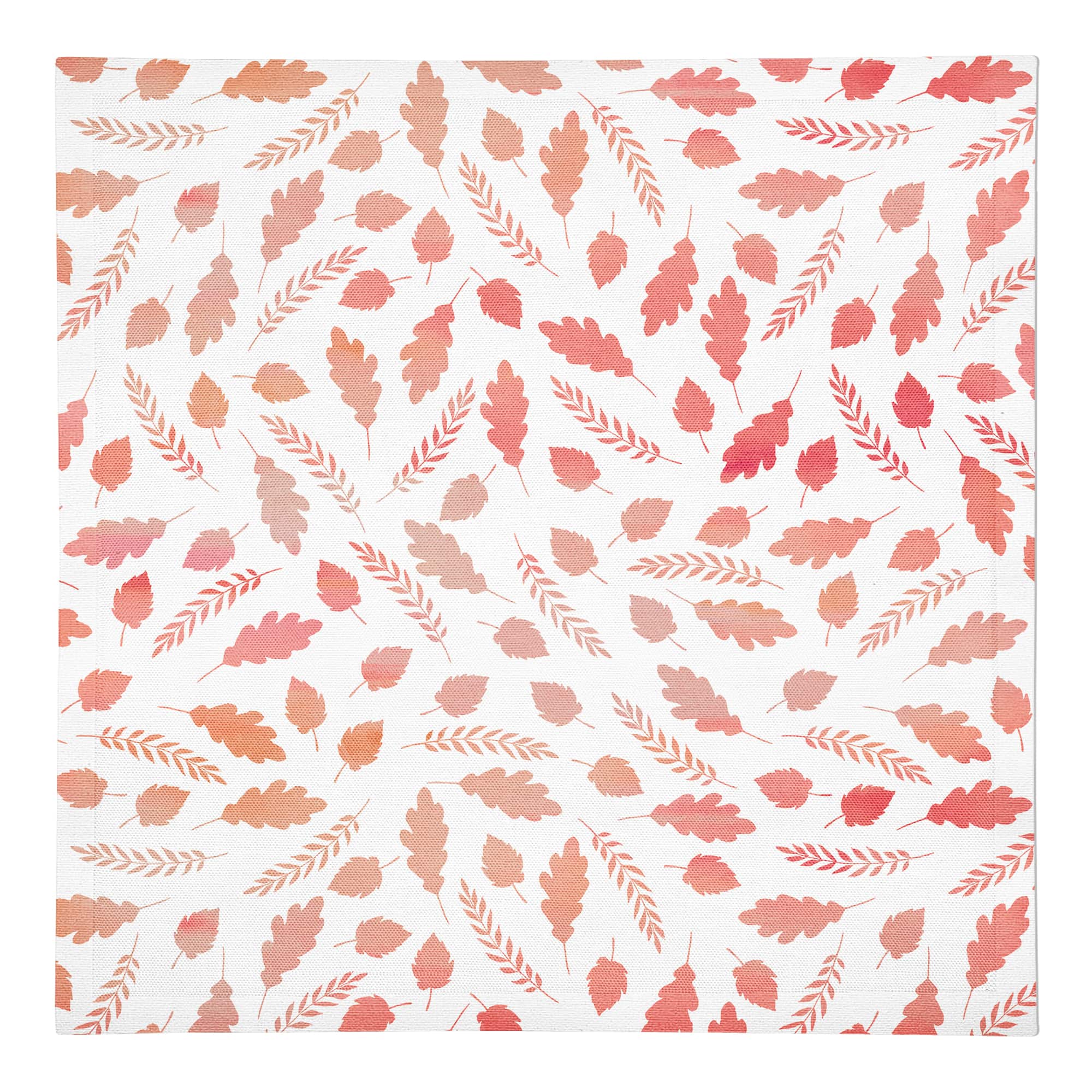 Watercolor Leaf Pattern Cotton Twill Napkin