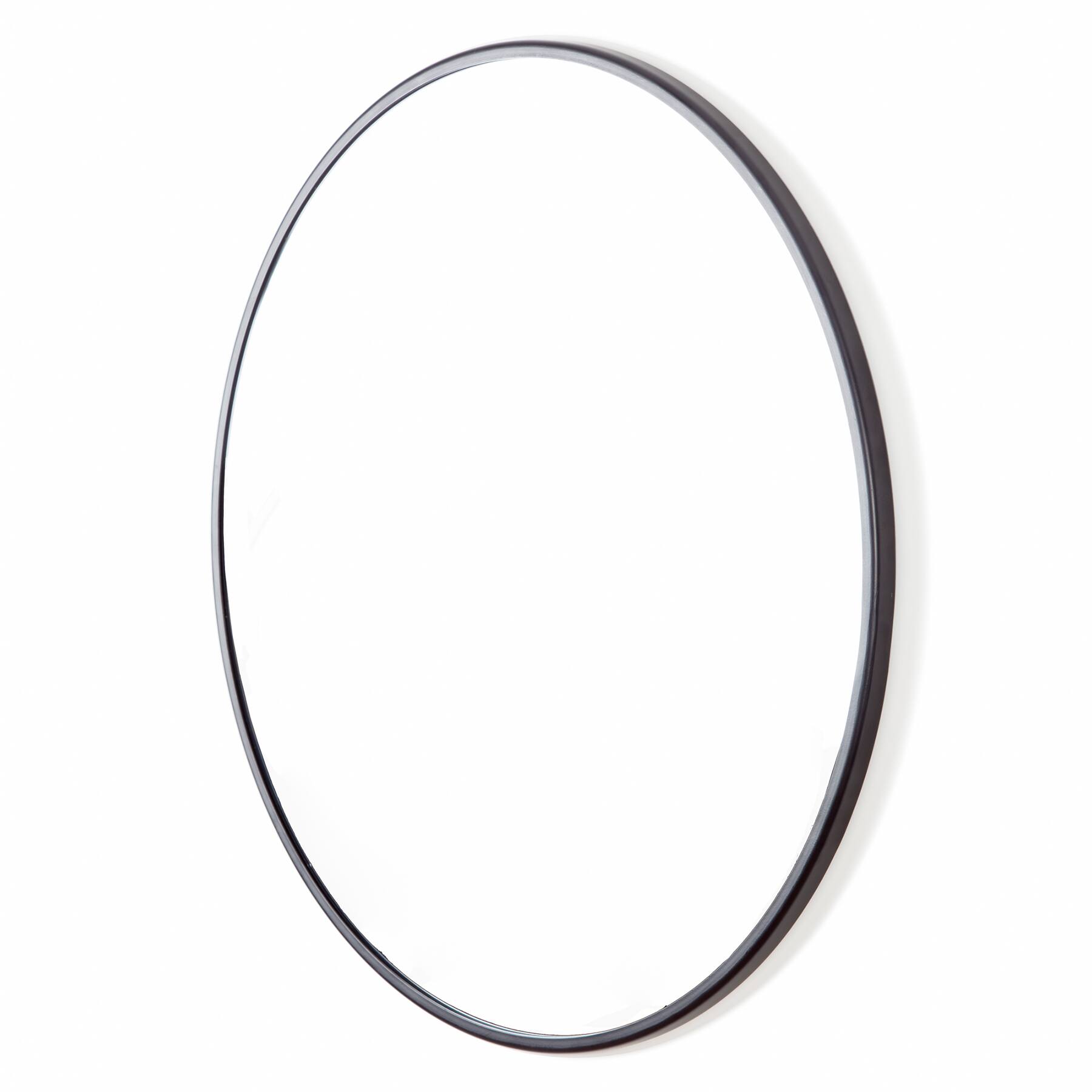 Habitat Adelina 30&#x22; Black Circular Wall Mirror