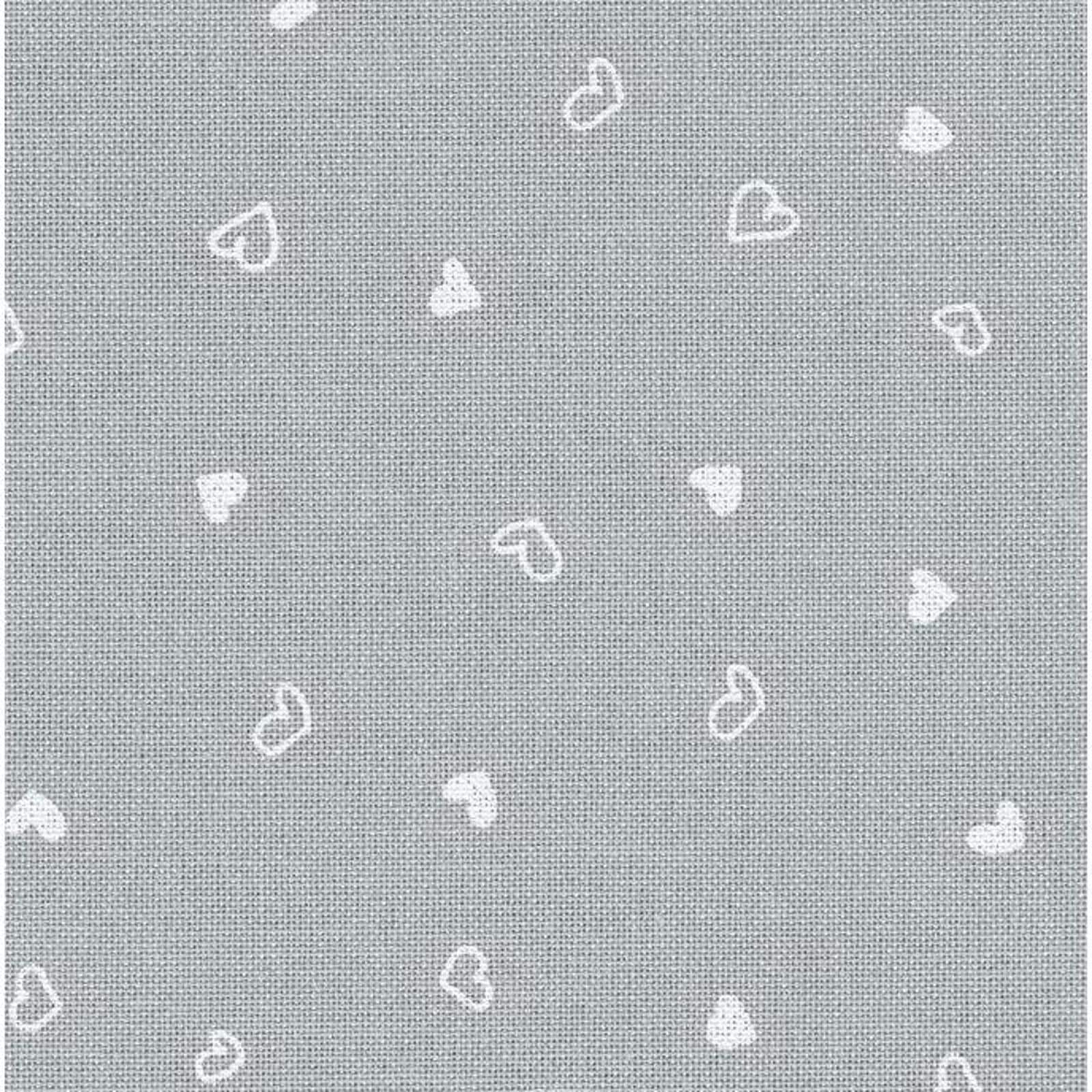 Zweigart® Murano Gray Printed Hearts Precut 32 Count Premium Fabric, 18" x 27"