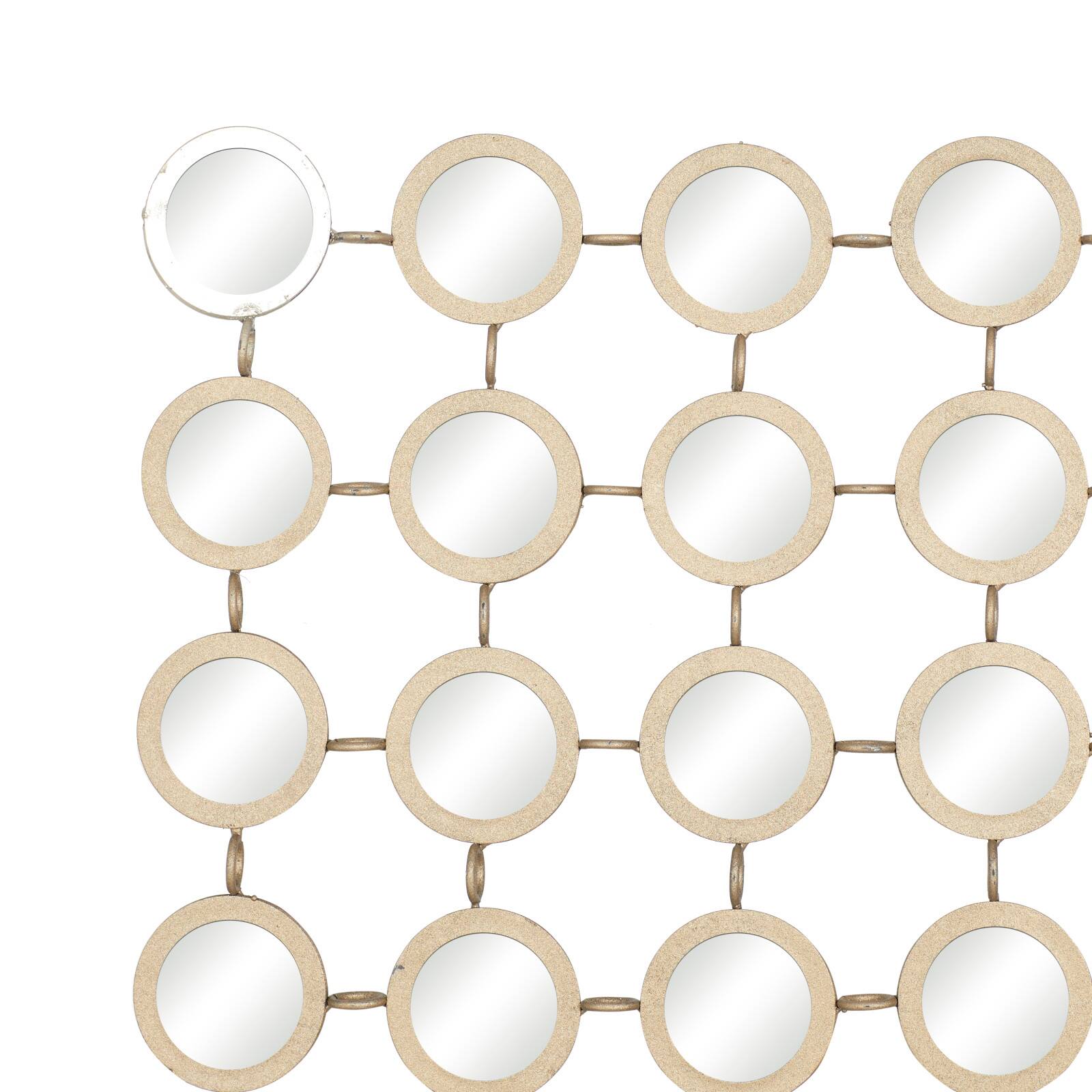 Gold Glam Metal Wall Mirror, 40&#x22; x 40&#x22;