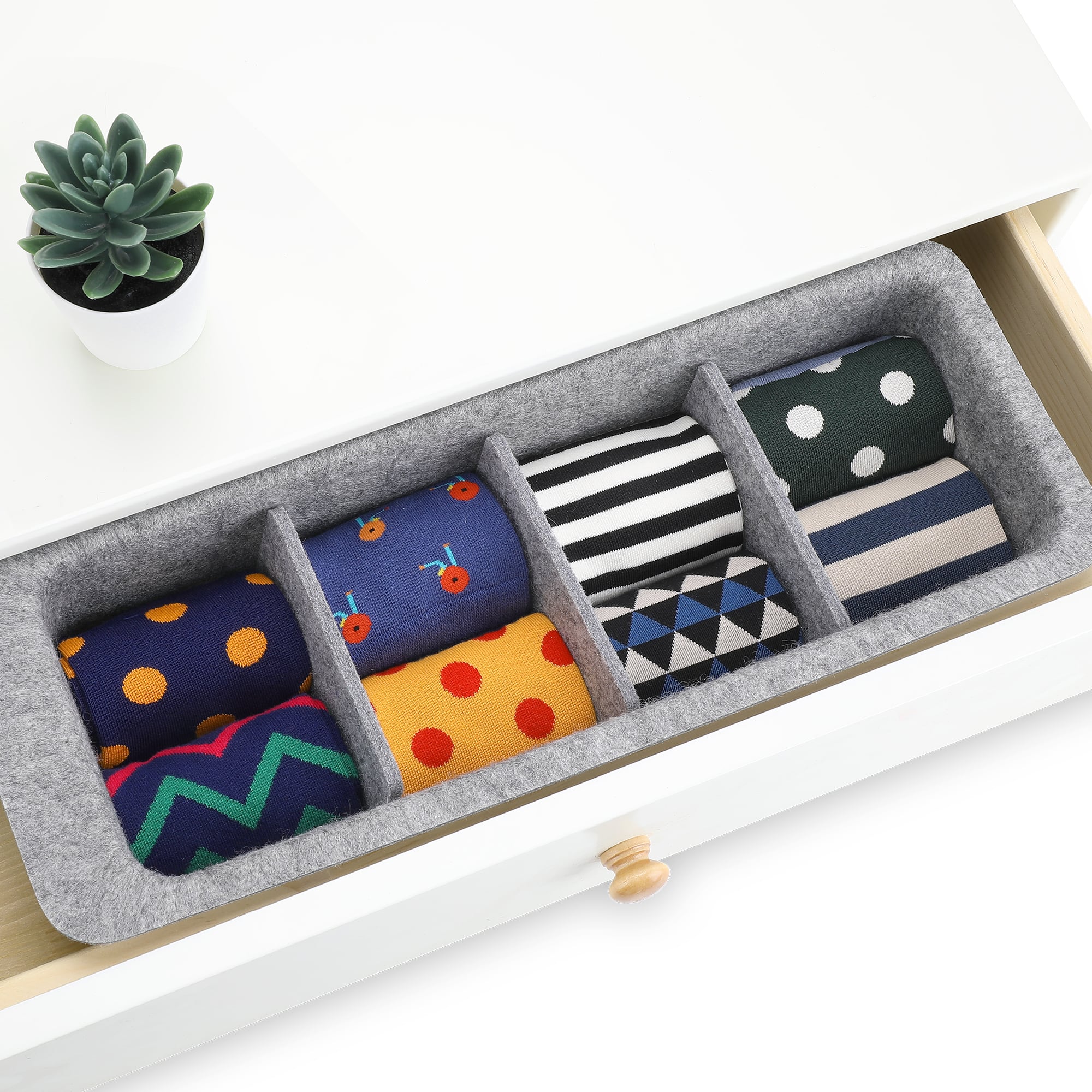 Welaxy office Drawer organizers bins Deep draw organiser Felt storage bin  drawers Desk draw dividers boxes for toys makeup jewelery rolled ties