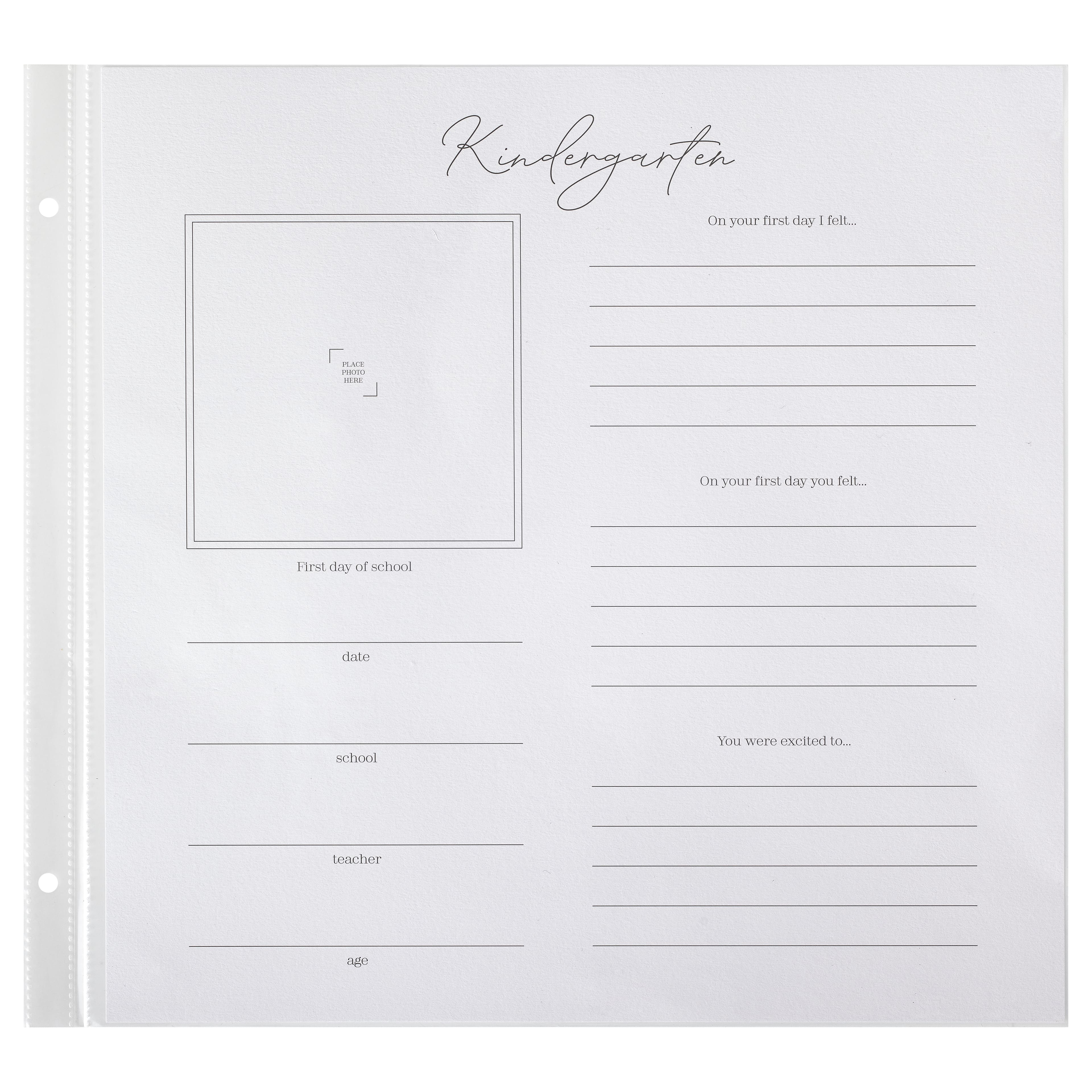 6 Pack: 12&#x22; x 12&#x22; School Years Guided Scrapbook Layouts by Recollections&#x2122;