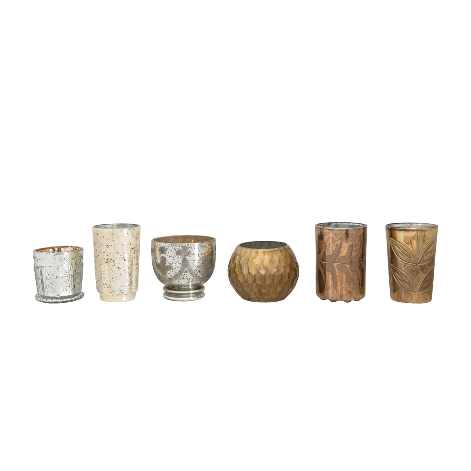 Hello Honey&#xAE; Multicolor Mercury Glass Tealight &#x26; Votive Holder Set