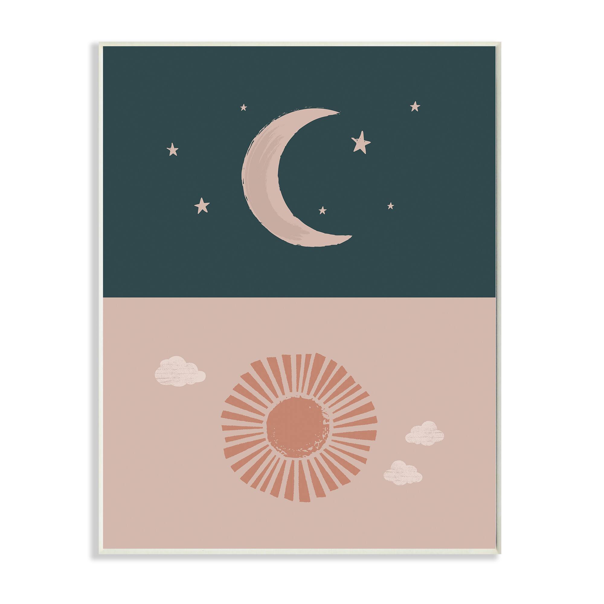 Stupell Industries Night Sky over Sunny Day Muted Tones Wall Plaque