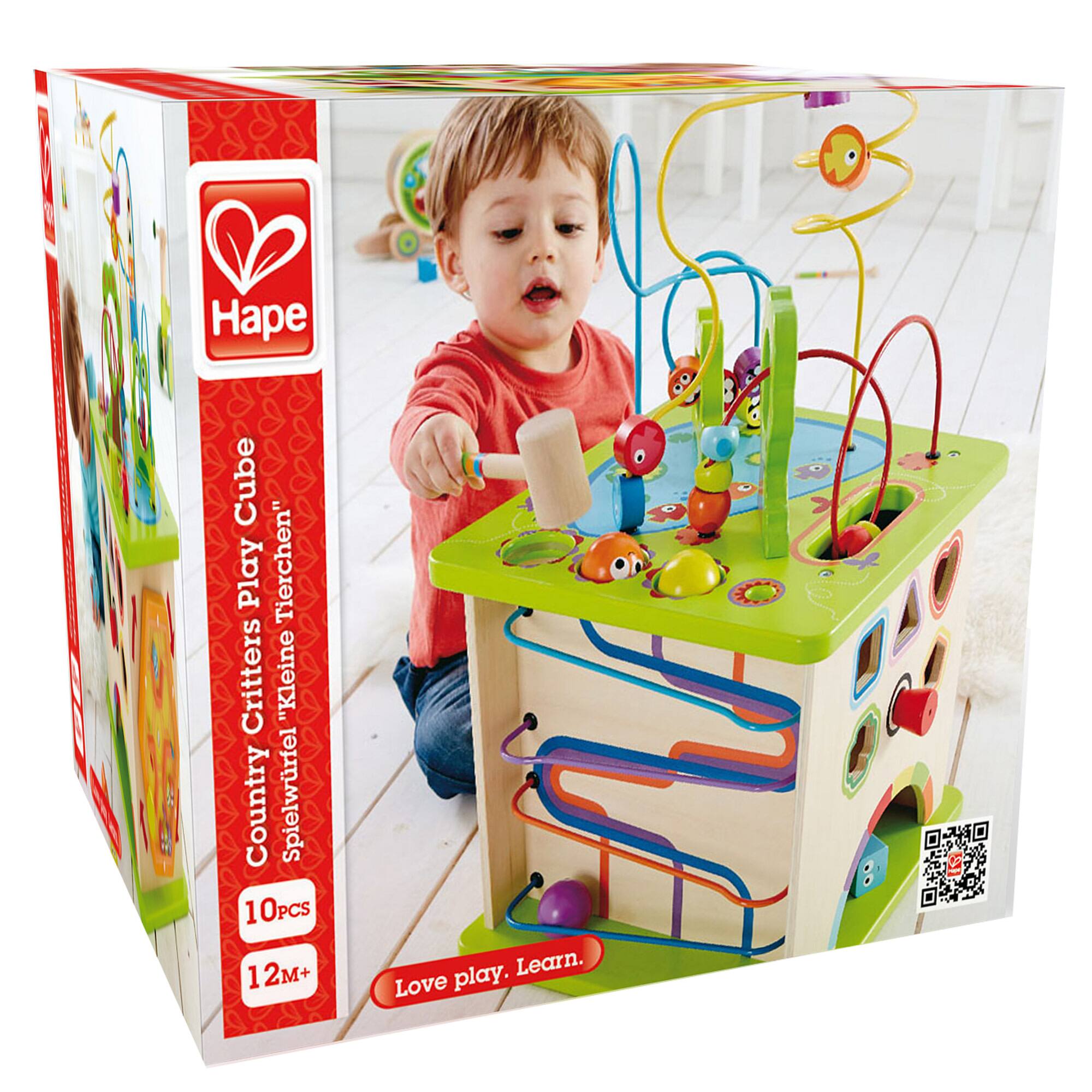 Hape Country Critters Wooded 5-Sided Play Cube