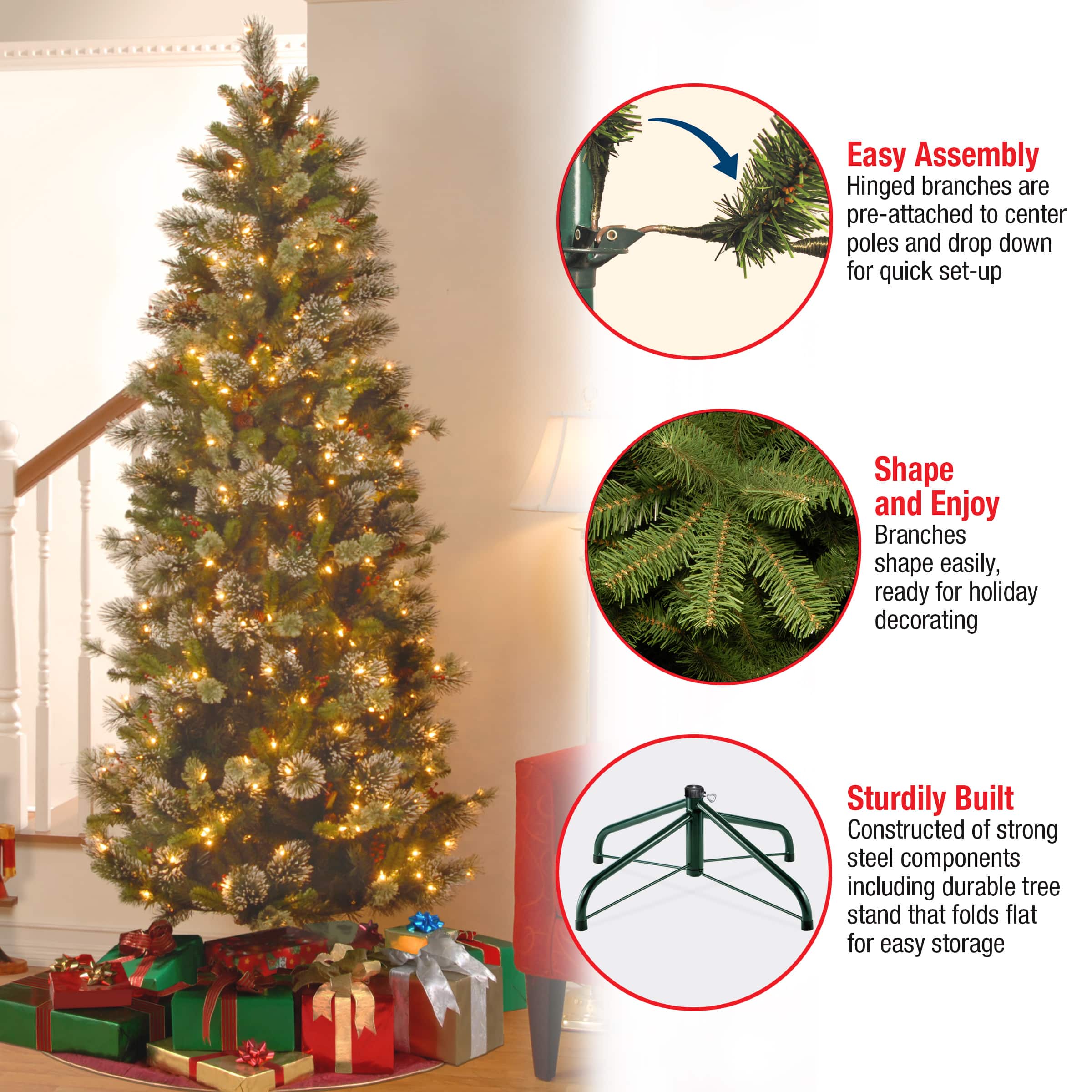 7.5ft. Pre-Lit Wintry Pine&#xAE; Artificial Christmas Tree, Clear Lights