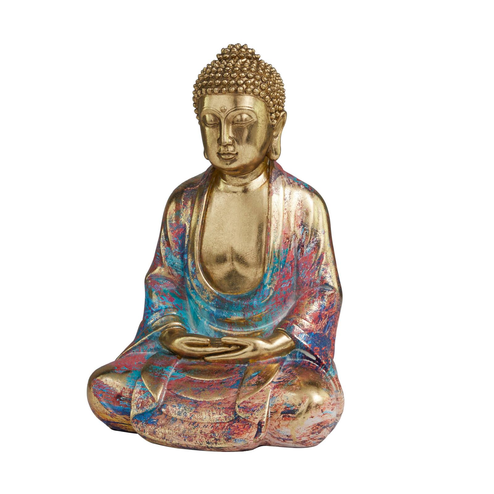 The Novogratz 12.5" Golden Artistic Buddha Tabletop Sculpture