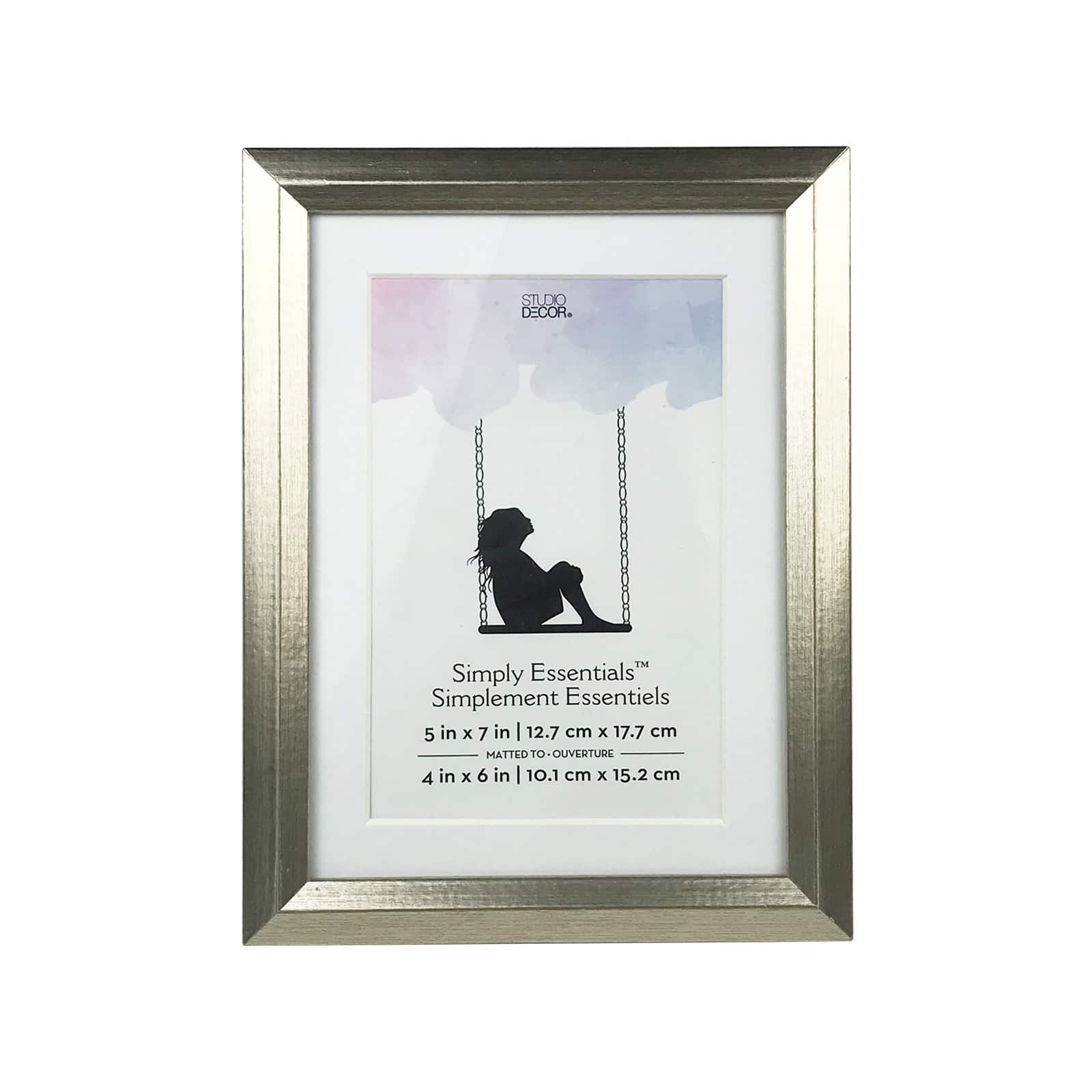 Silver Foil Frame With Mat, Simply Essentials&#x2122; By Studio D&#xE9;cor&#xAE;