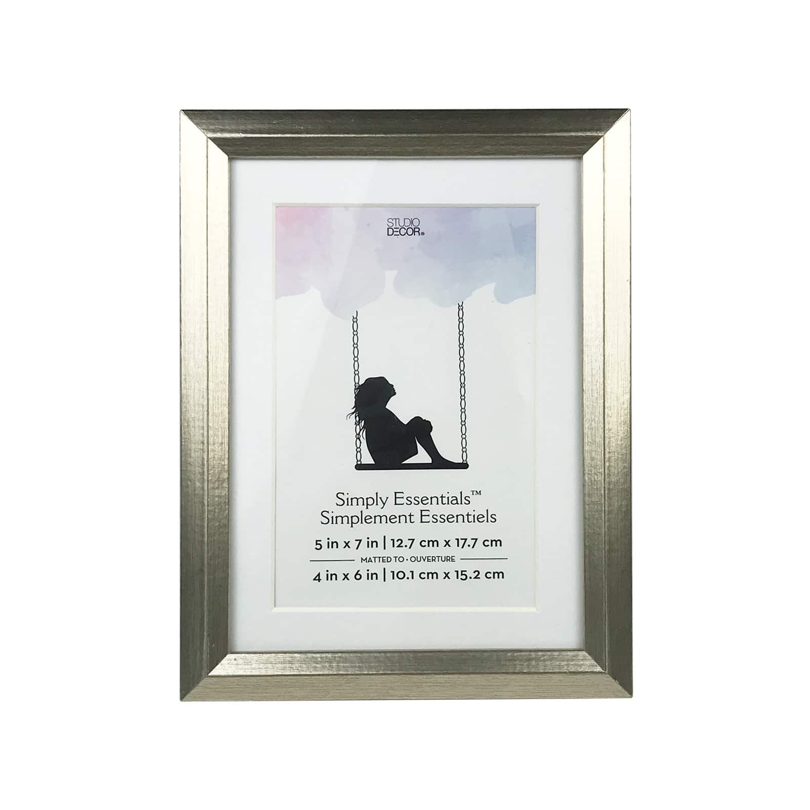 Simply Essentials™ Silver Foil Frame with Mat by Studio Décor®