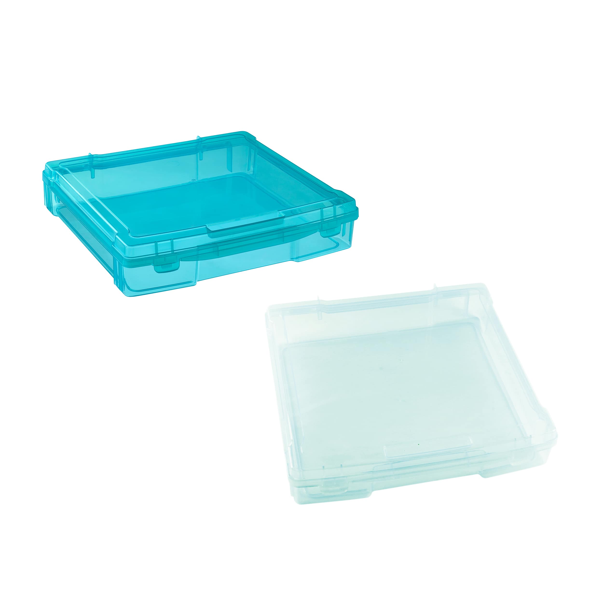 1pc Portable Plastic Divided Storage Box With Handle For Art Tools