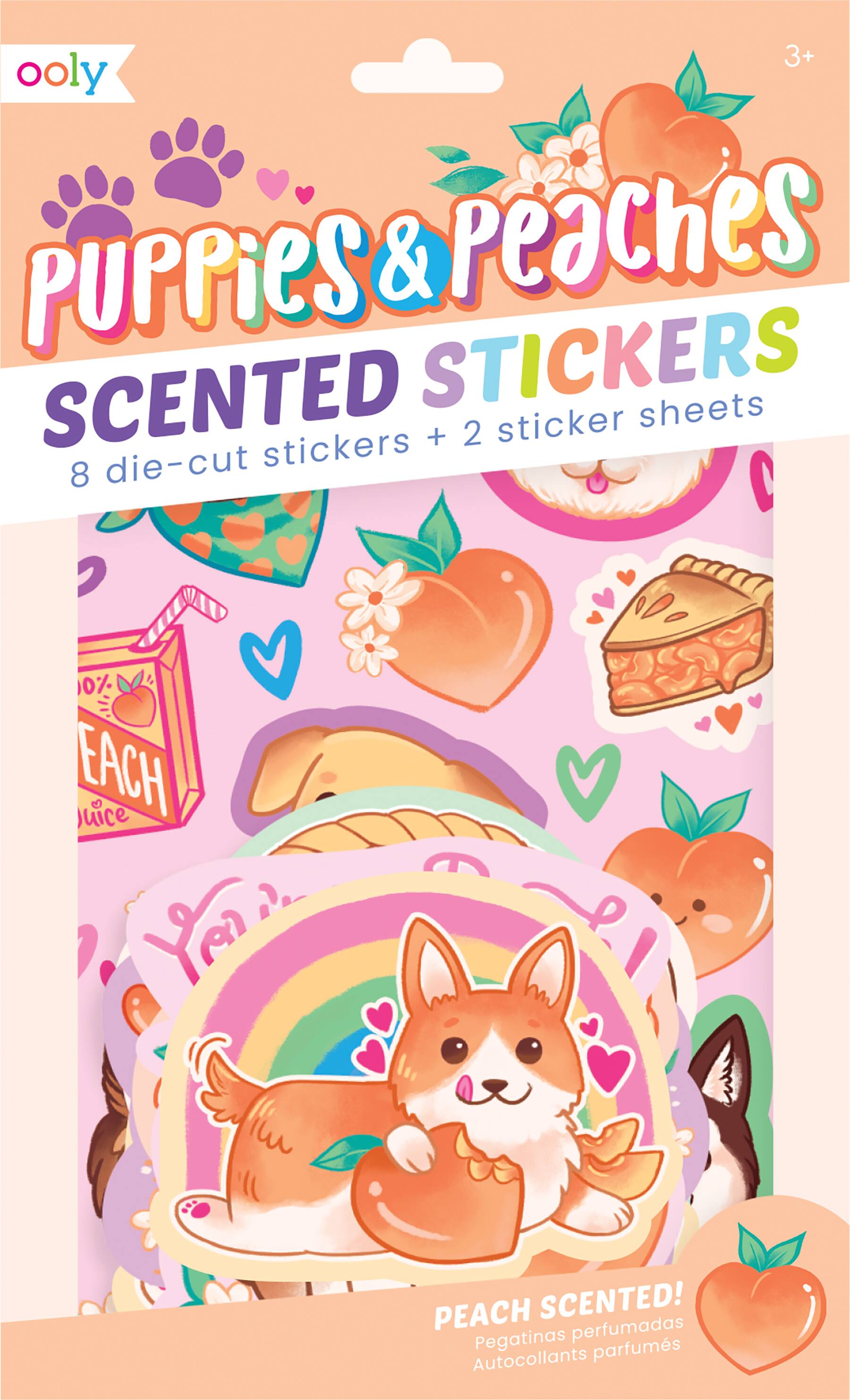 OOLY Puppies & Peaches Scented Scratch Sticker Set Michaels