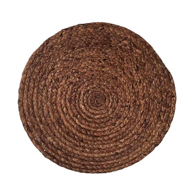 14" Brown Braided Round Rush Placemat by Ashland® image
