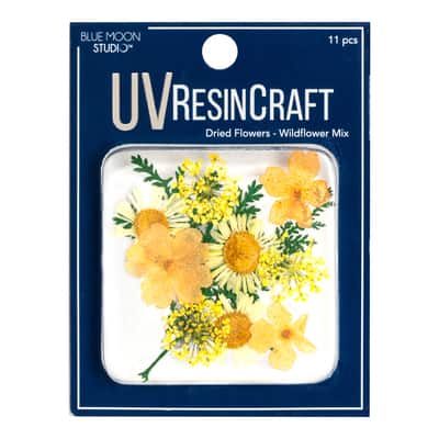 UV Resin Dried Wild Flowers, Yellow image