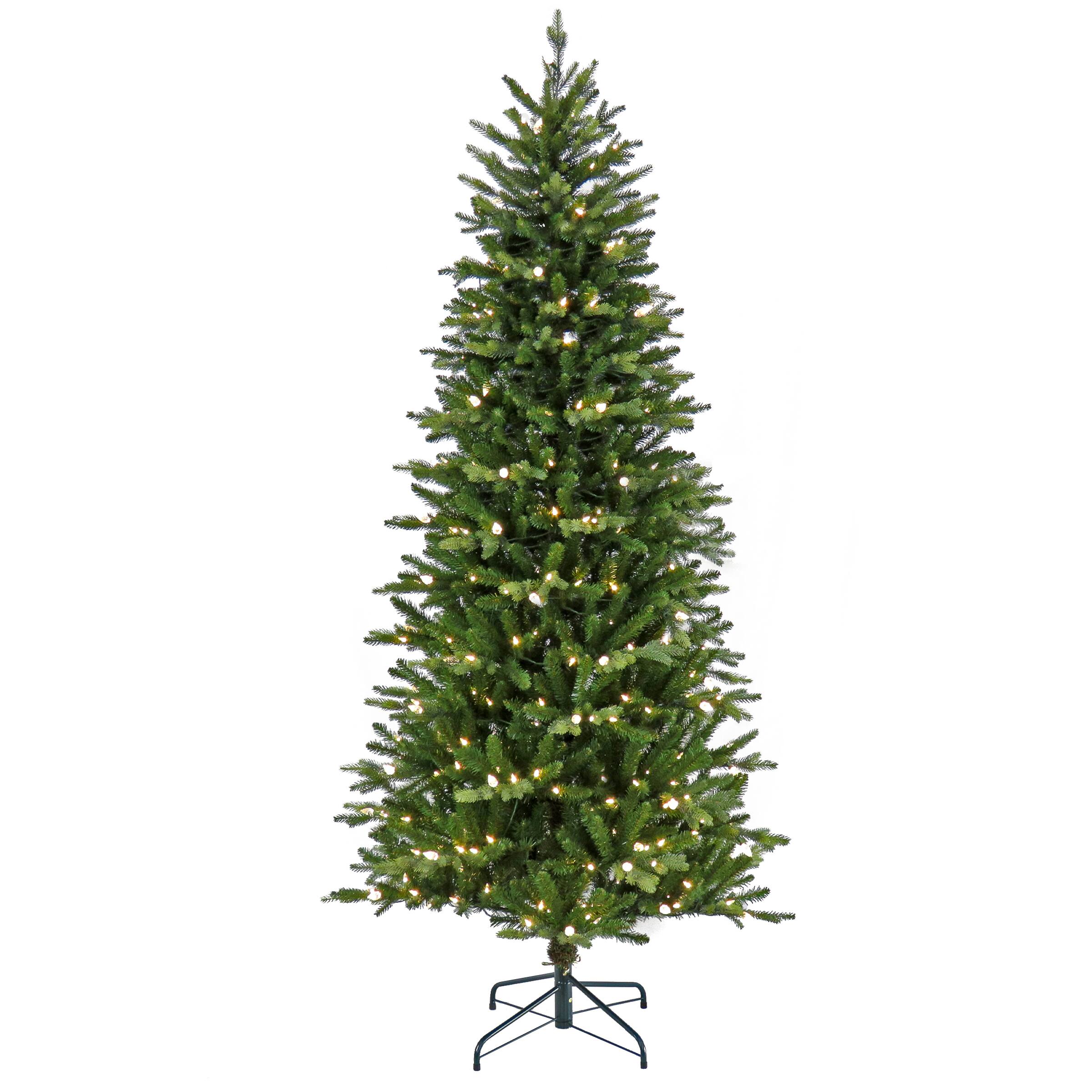 7.5ft. Pre-Lit Wallace Pine Artificial Christmas Tree, Warm White LED Lights