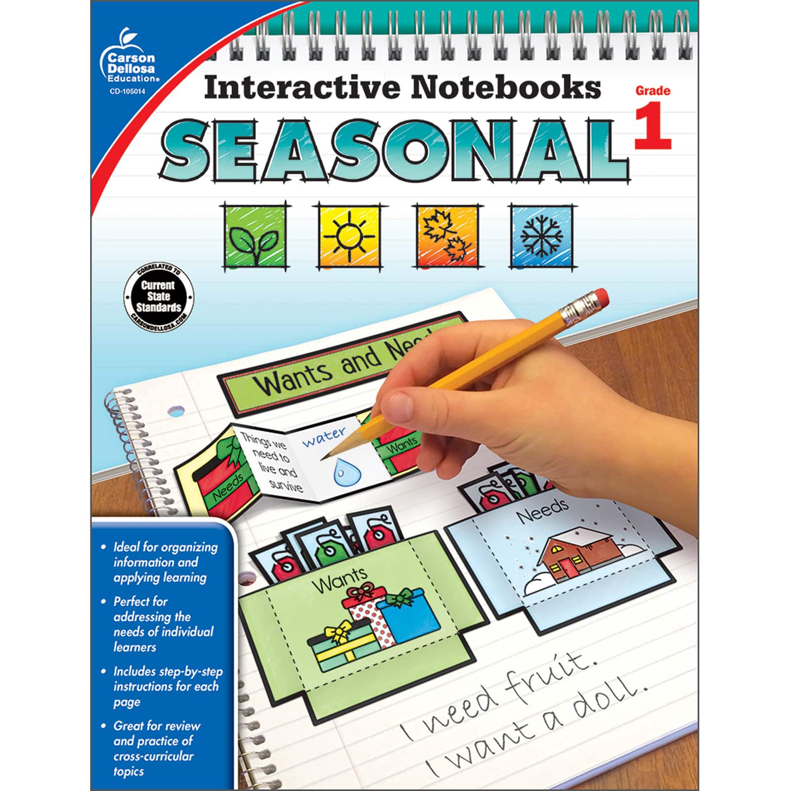 Purchase the Interactive Notebooks: Seasonal Resource Book, Grade 1 at Michaels