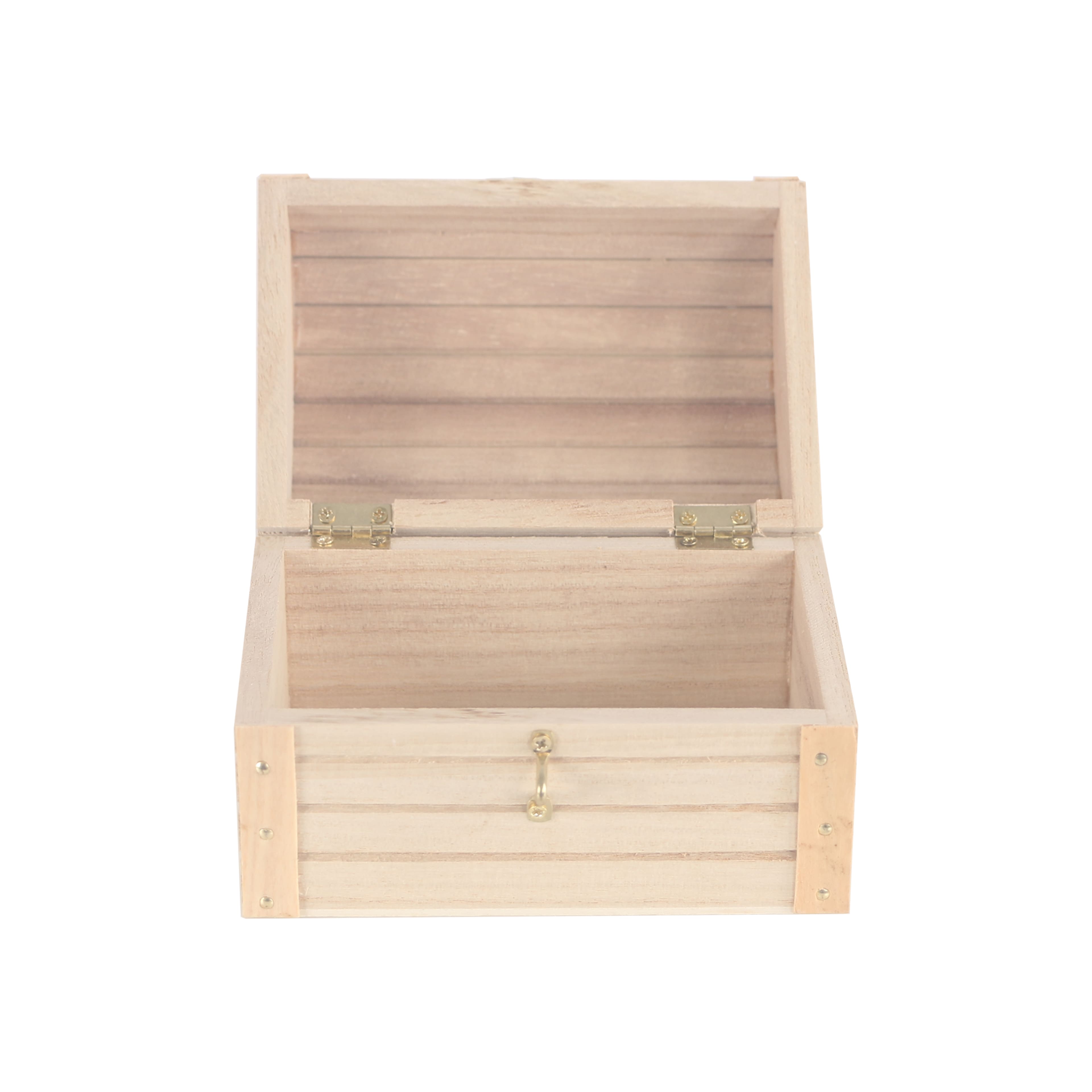 12 Pack: 5&#x22; Wood Treasure Chest by Make Market&#xAE;