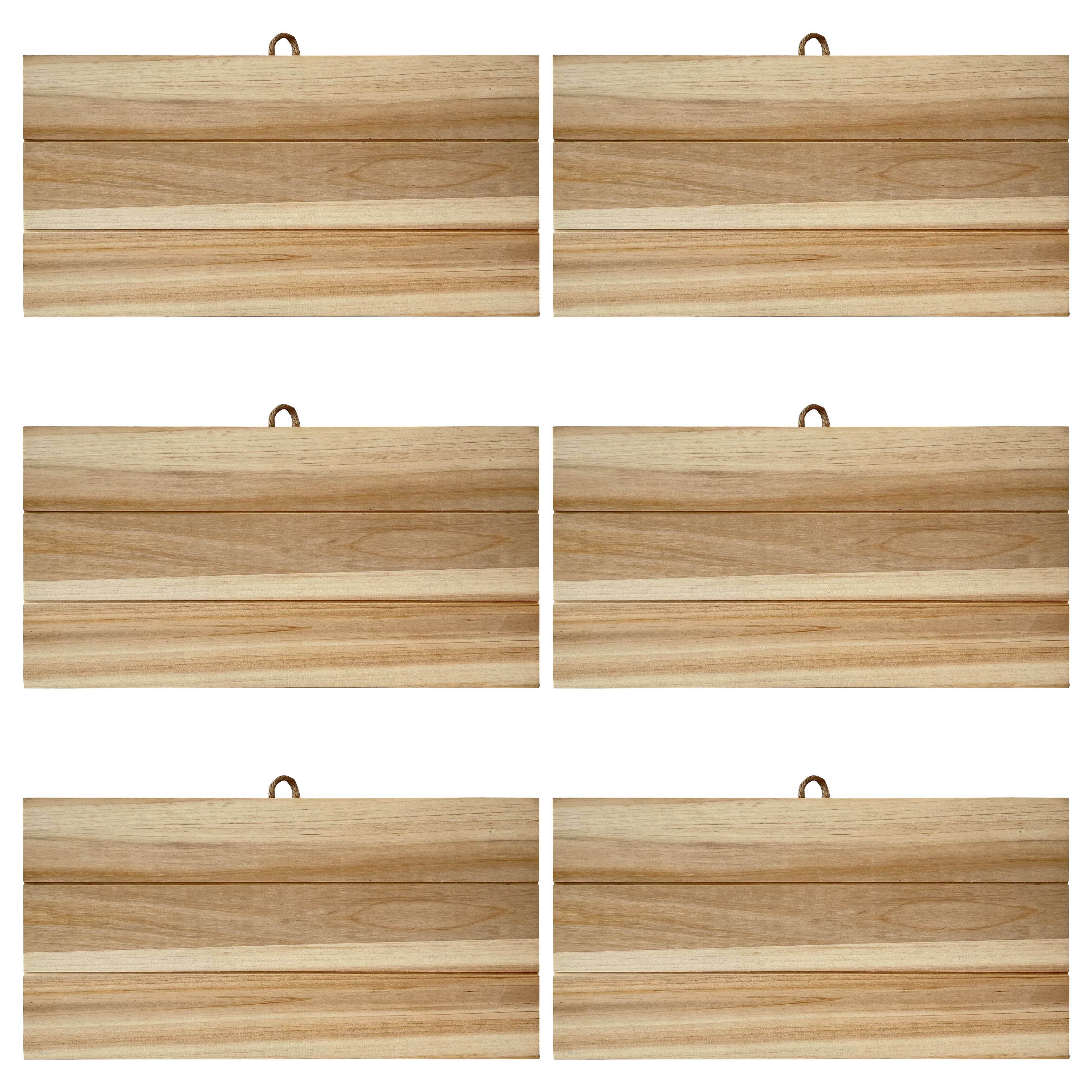 6 Pack: 16&#x22; Unfinished Wood Plaque by Make Market&#xAE;