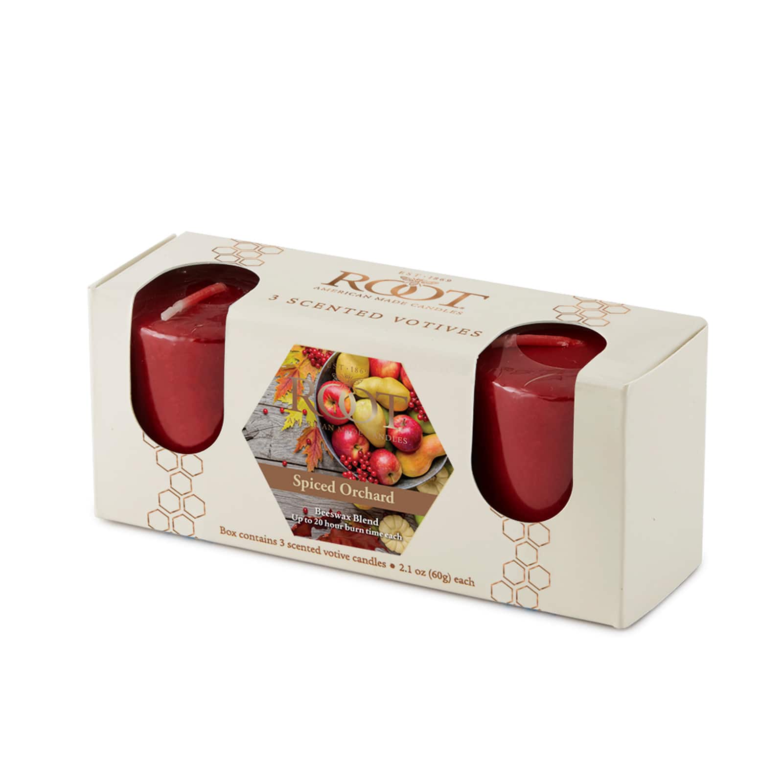 Root Candles Scented 20 Hour Beeswax Blend Votive Candles Gift Box