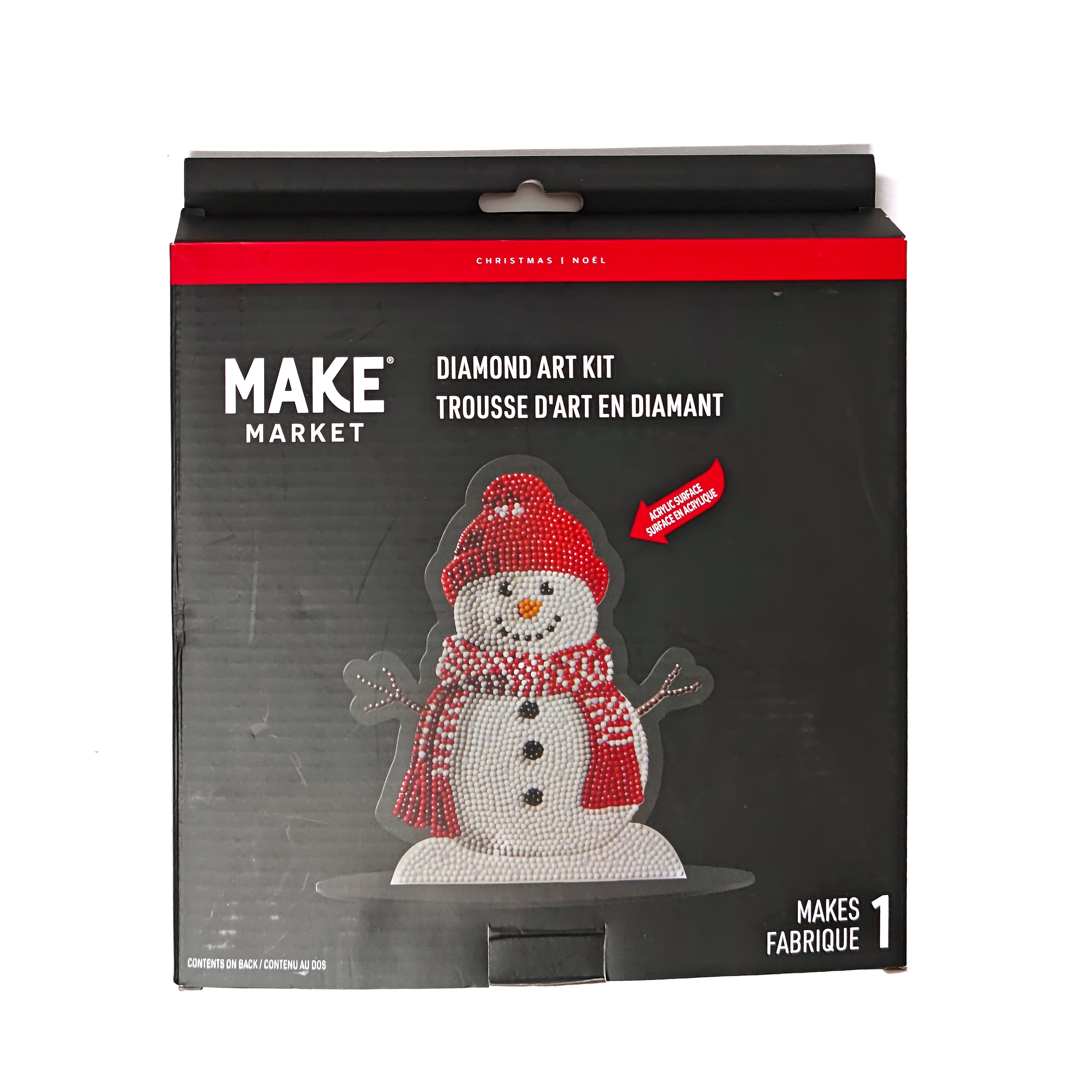 8&#x22; x 7.75&#x22; Snowman Diamond Art Table Topper Kit by Make Market&#xAE;