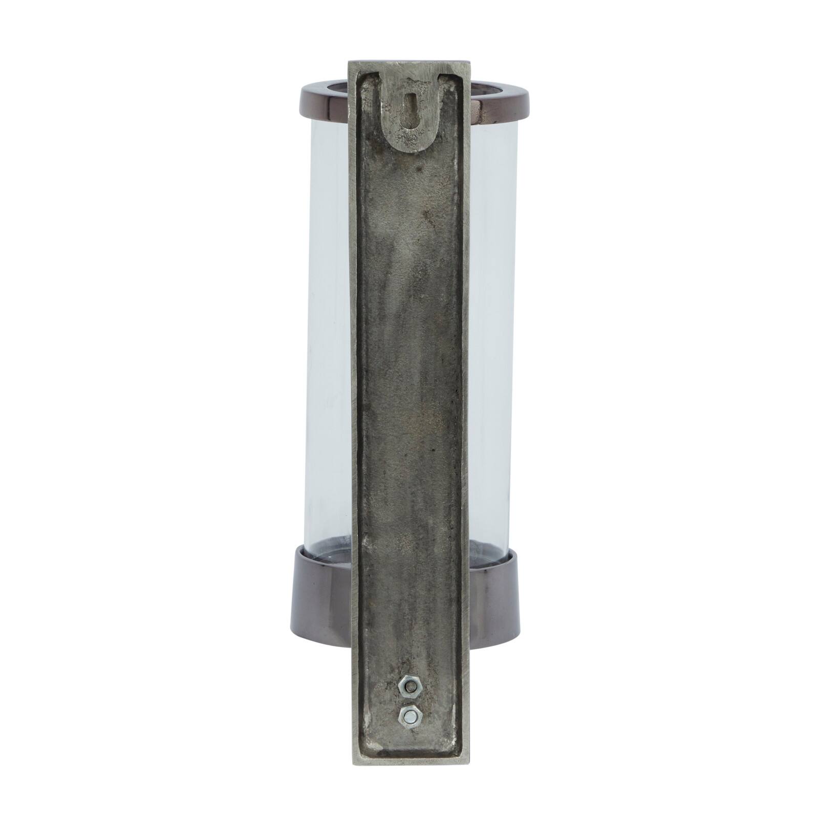 Grey Aluminum Contemporary Wall Sconce, 16" x 5" x 7"