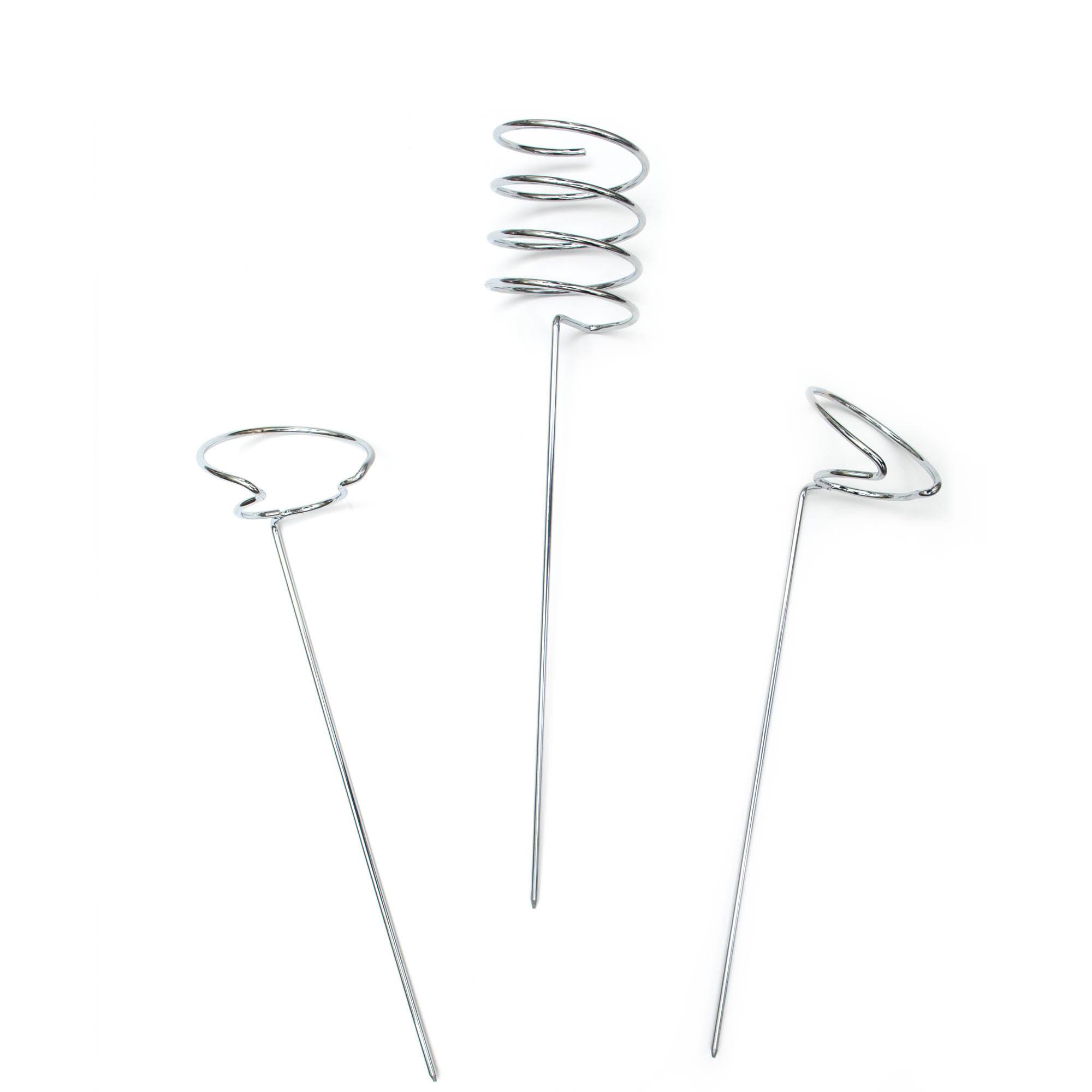 Mind Reader Silver 5-Piece Set Picnic Metal Wine Sticks Holder for Wine Bottle & Wine Glasses