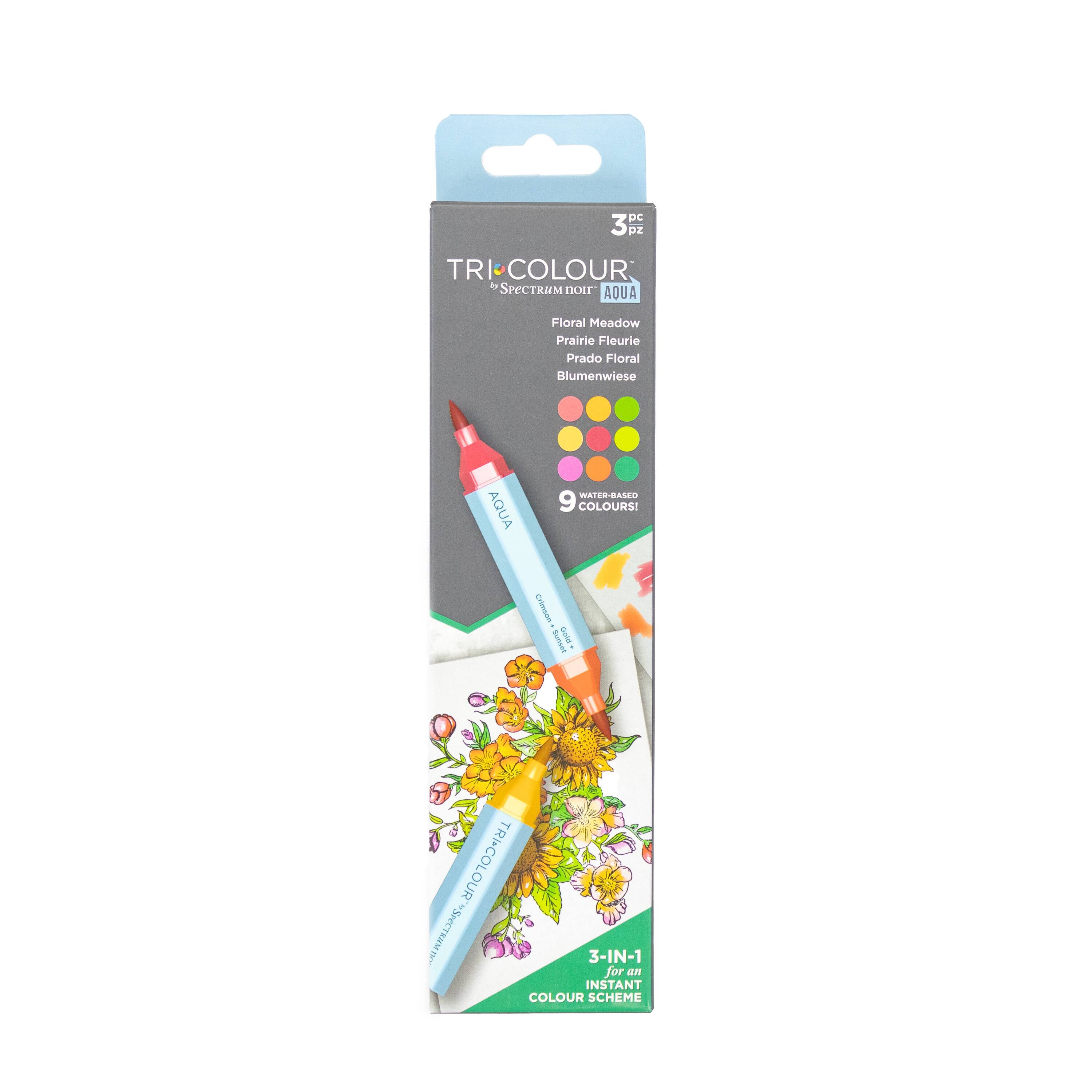 Spectrum Noir™ TriColour™ Aqua Floral Meadows Marker Set