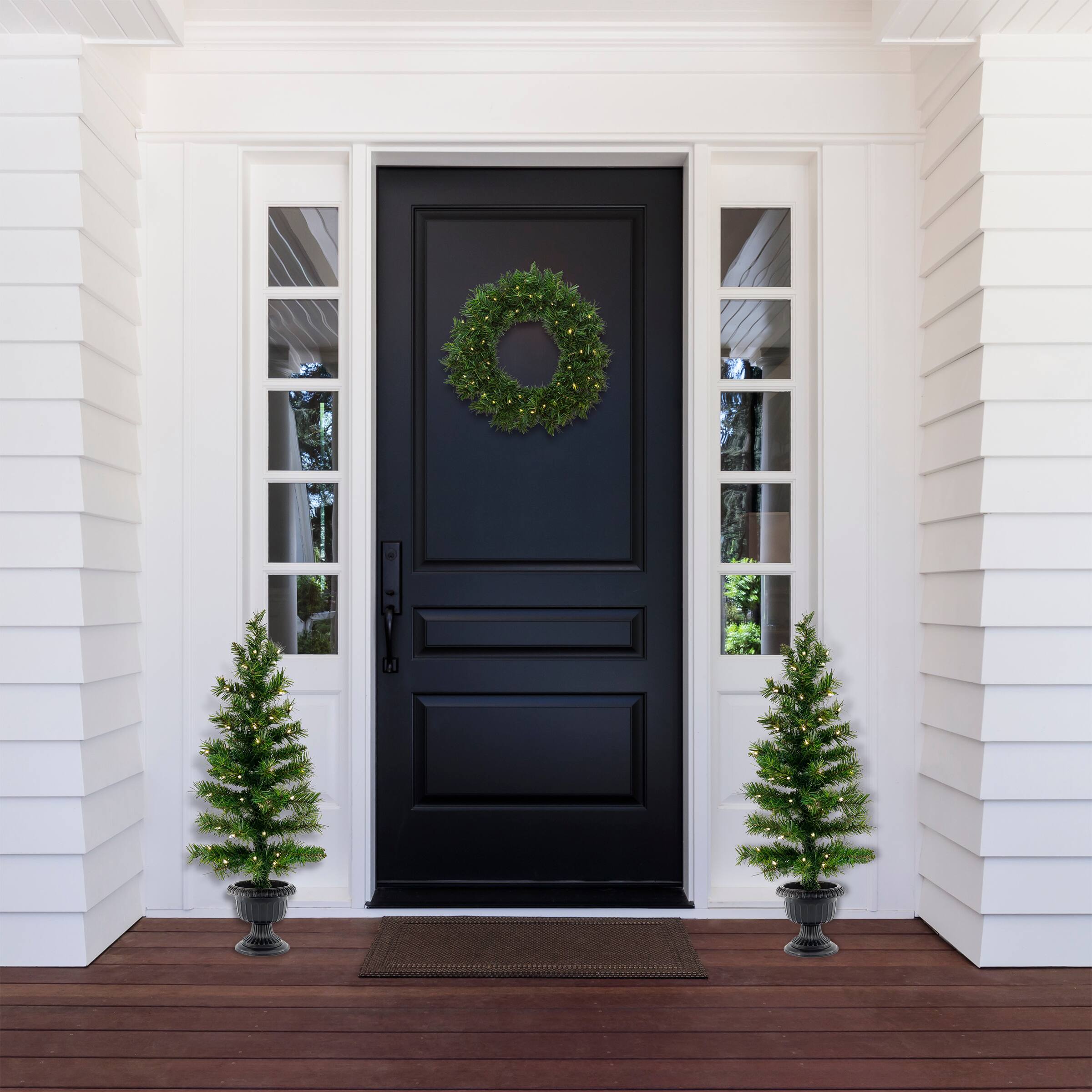 3ft. Pre-Lit Artificial Christmas Trees &#x26; Wreath Set