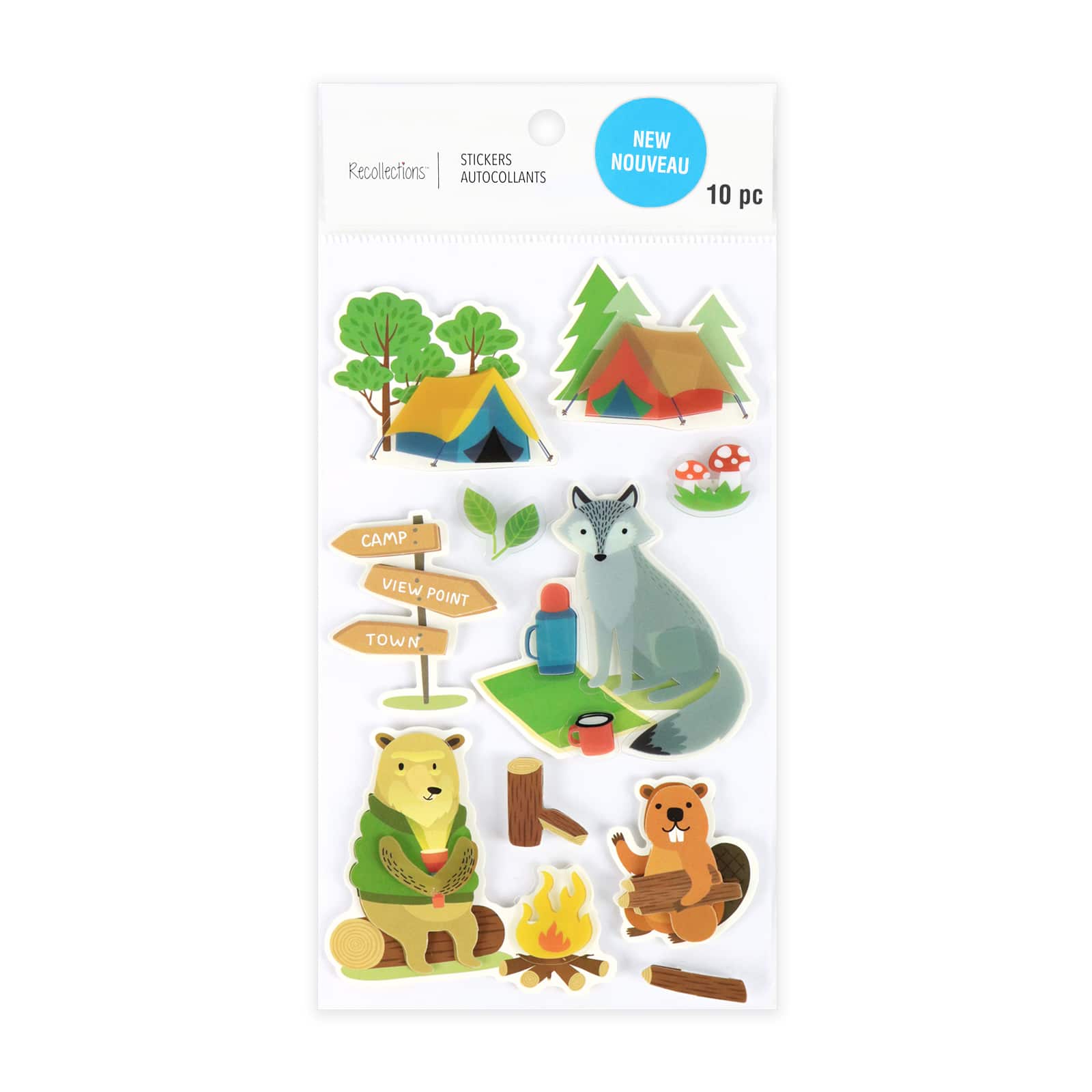 12 Pack: Animal Camper Stickers by Recollections™
