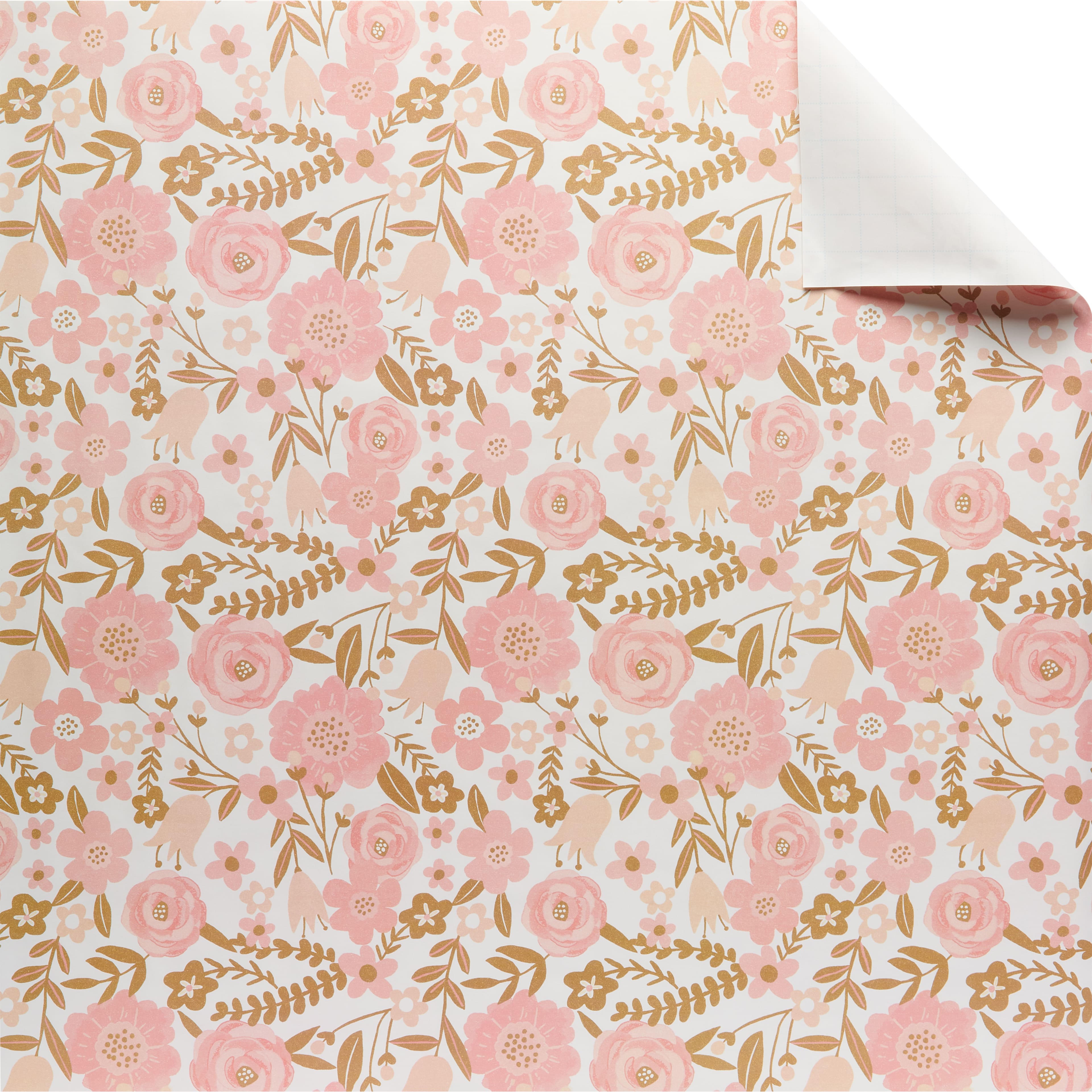 Elegant Rose Gold Glitter Pink Christmas Trio Gift Wrapping Paper Sheets