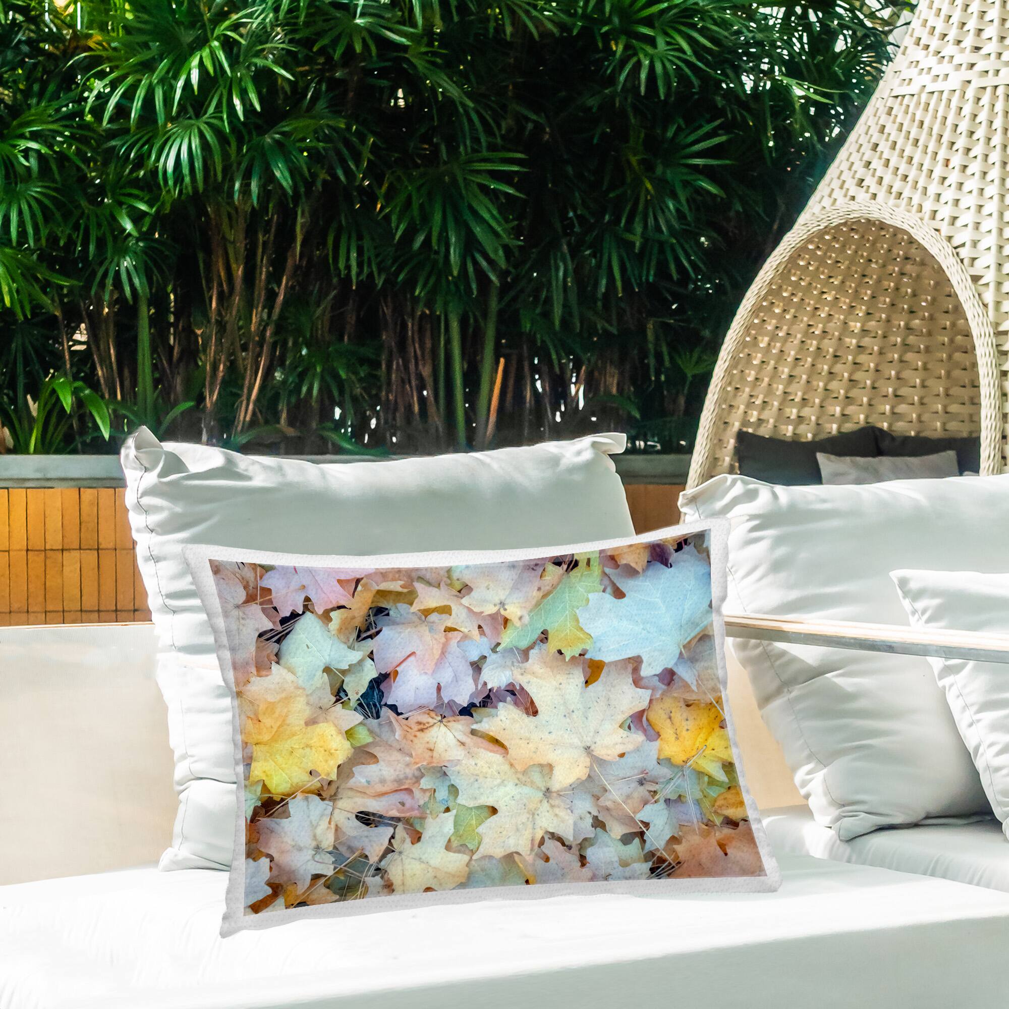 Stupell Industries Fallen Fall Foliage Outdoor Printed Pillow