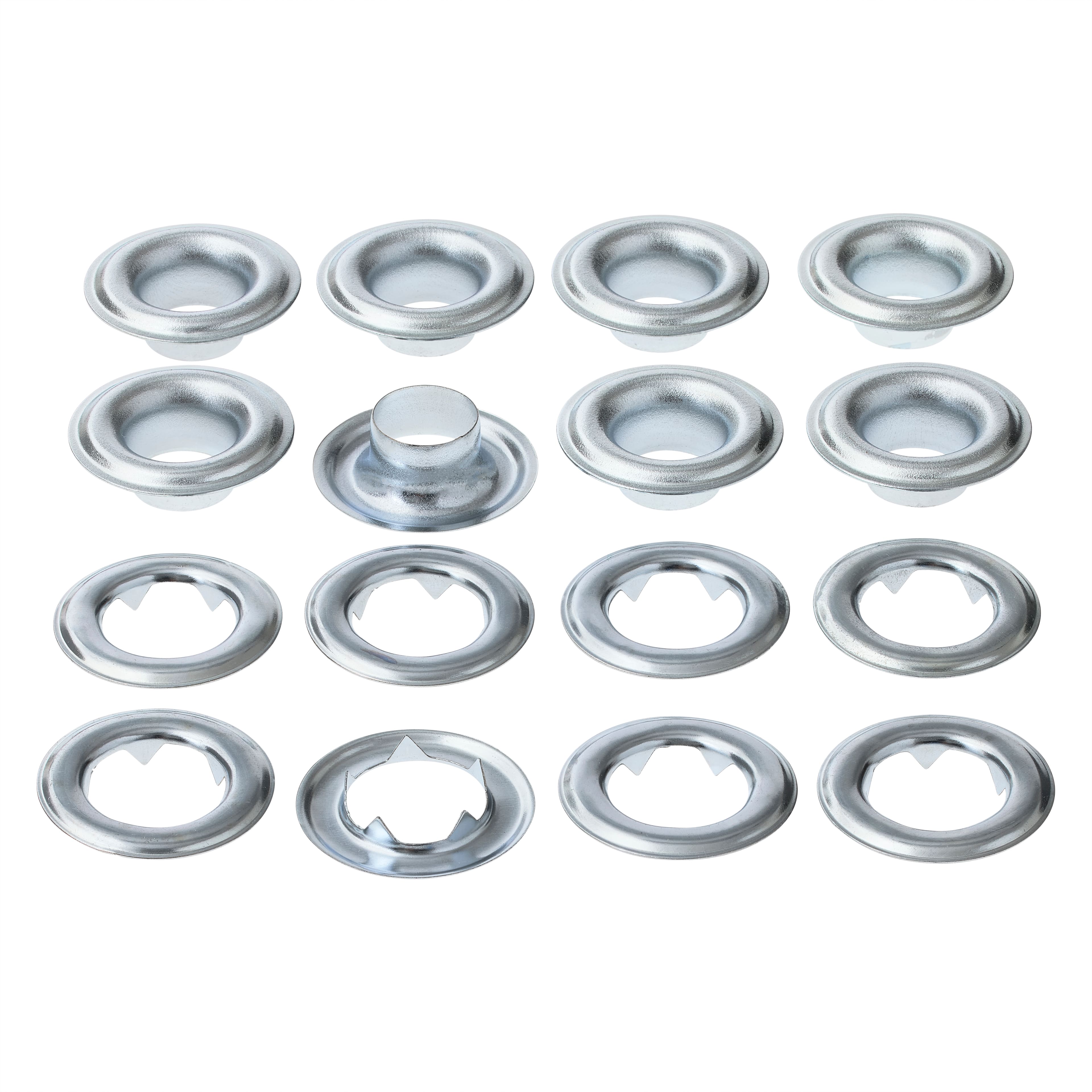 12 Packs: 8 ct. (96 total) 7/16" Silver Eyelets by Loops & Threads™