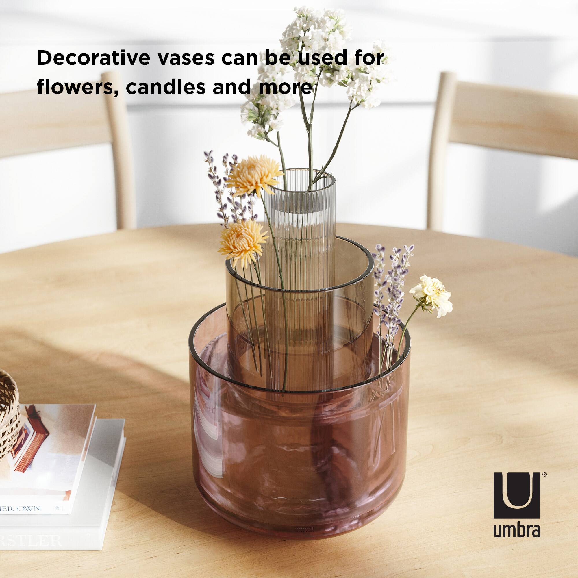 Umbra 7" Smoke Layla Decorative Vase Glass Vases Michaels