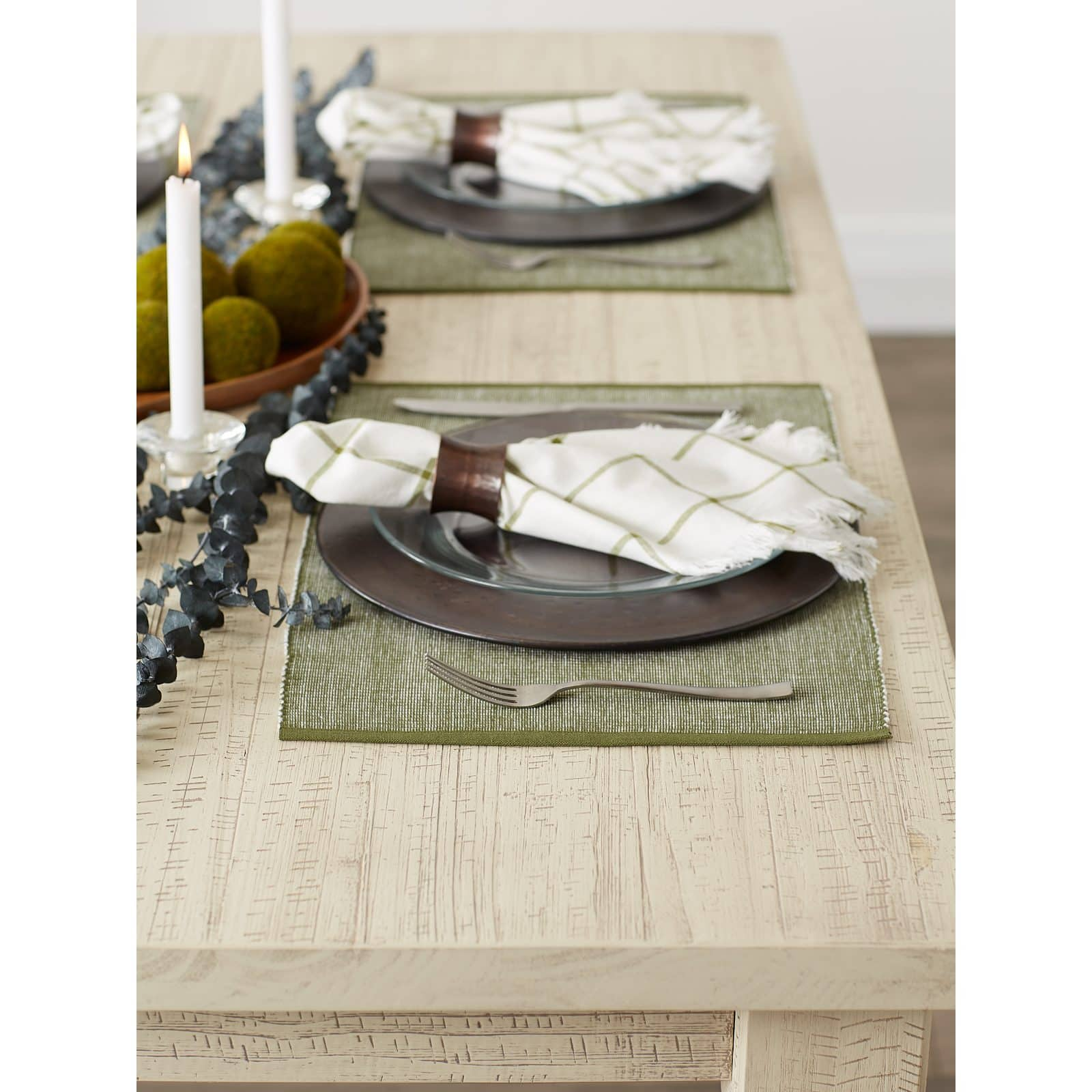 DII&#xAE; 2-Tone Ribbed Placemats, 6ct.