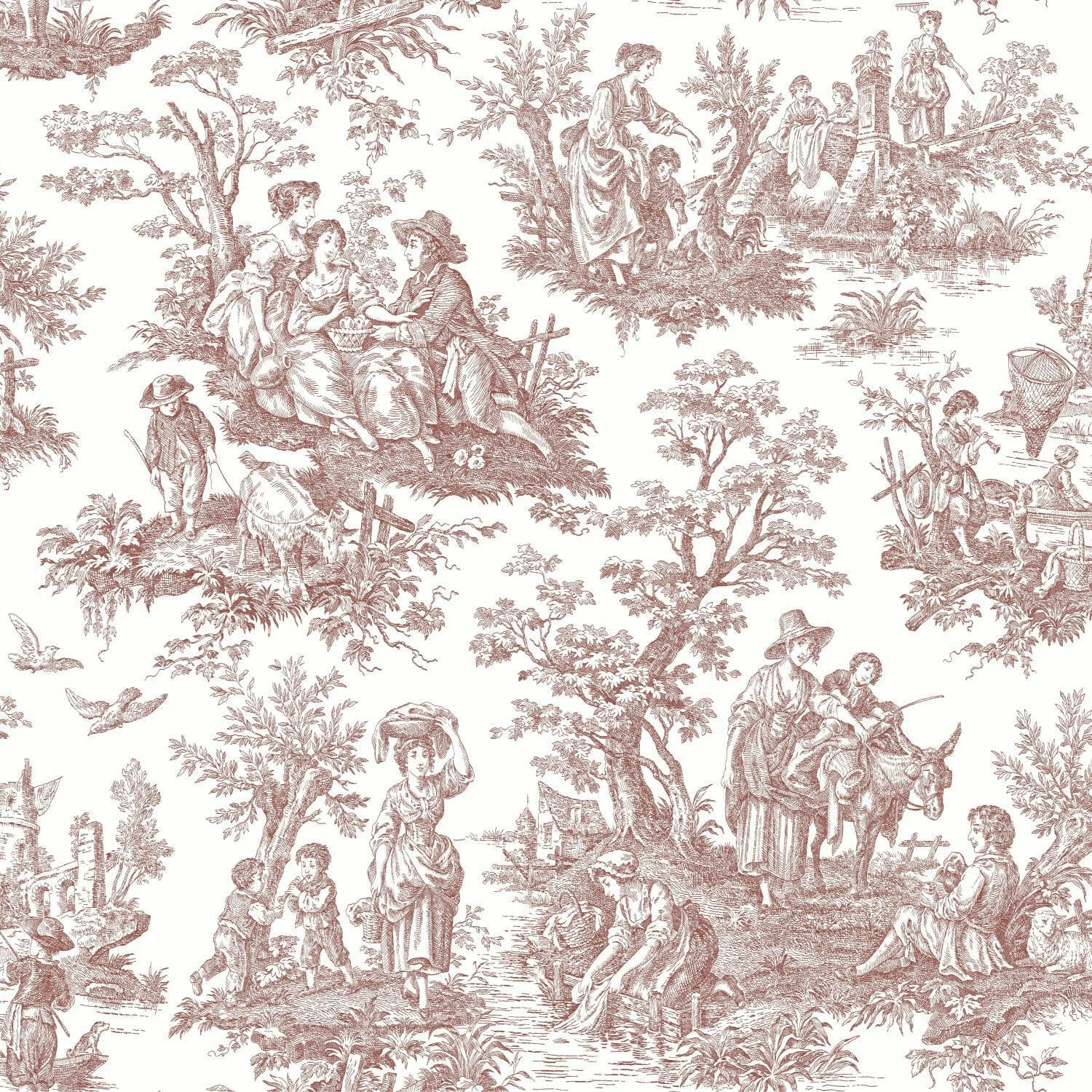RoomMates Country Life Toile Peel & Stick Wallpaper