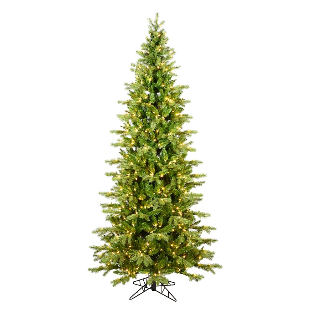 7.5ft. Pre-Lit Slim Balsam Spruce Artificial Christmas Tree, Warm White Low Voltage LED Lights