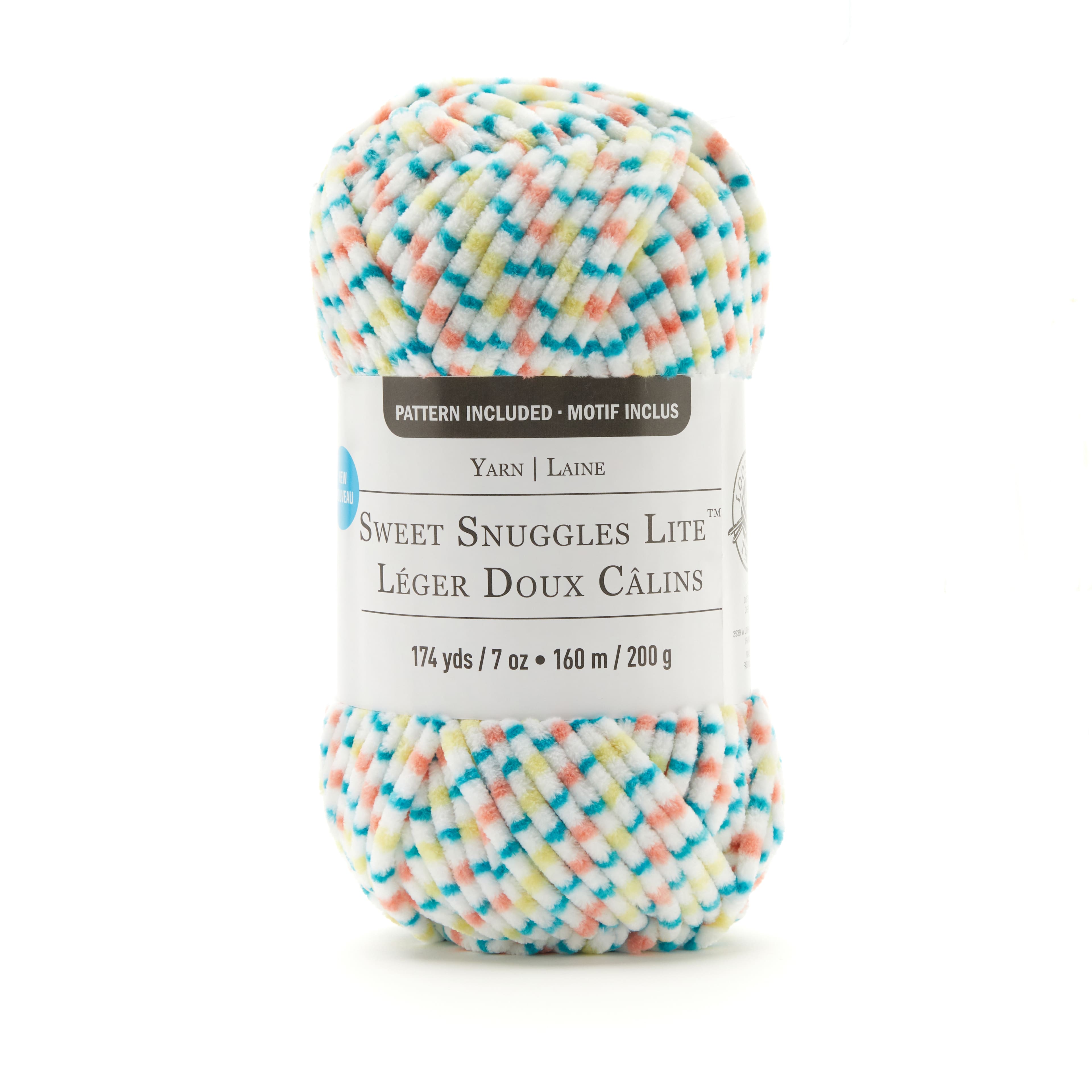 Loops & Threads Sweet Snuggles Lite Dot Pattern Yarn - Perf Pink - 9 oz