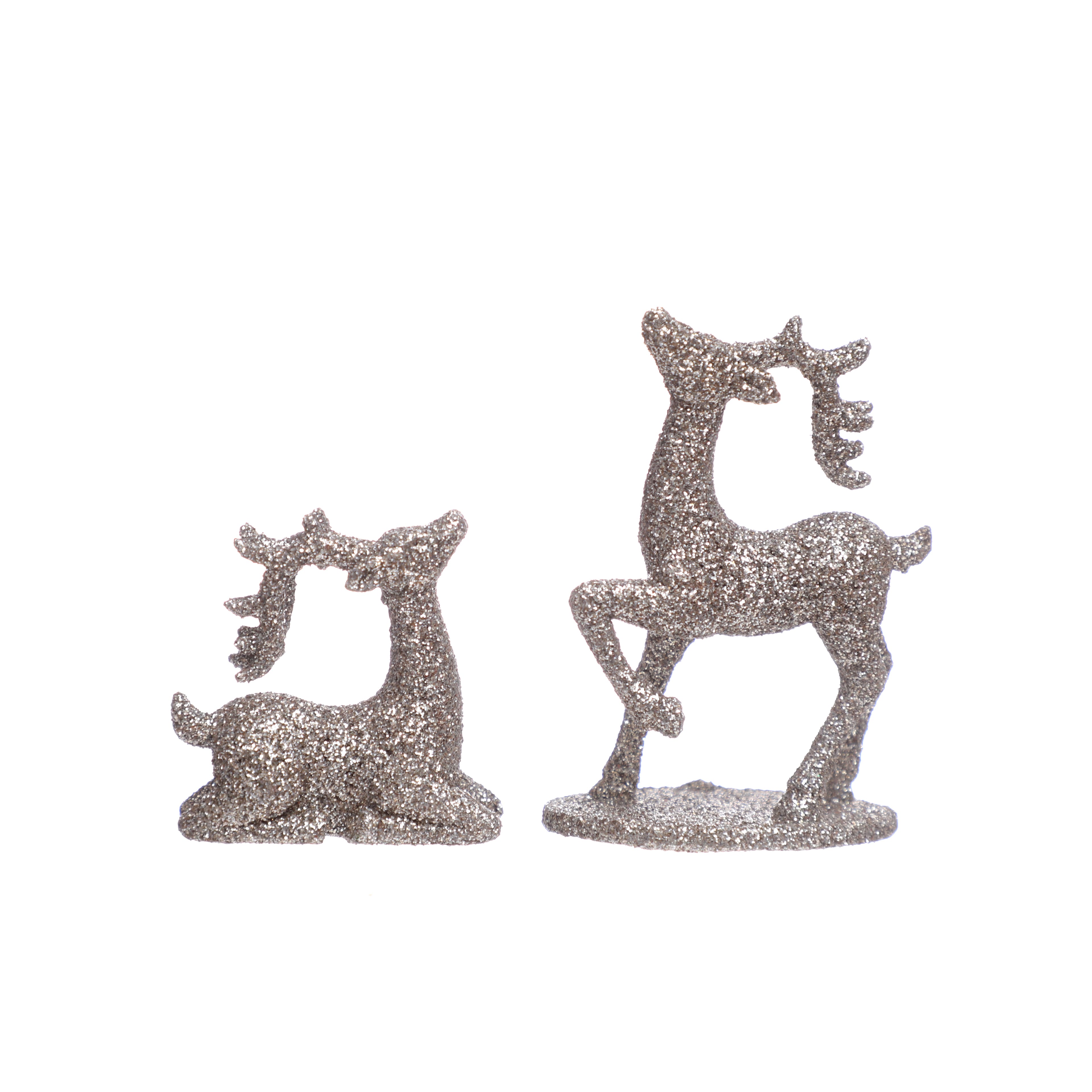 Mini Champagne Glitter Deer, 2ct. by Ashland&#xAE;