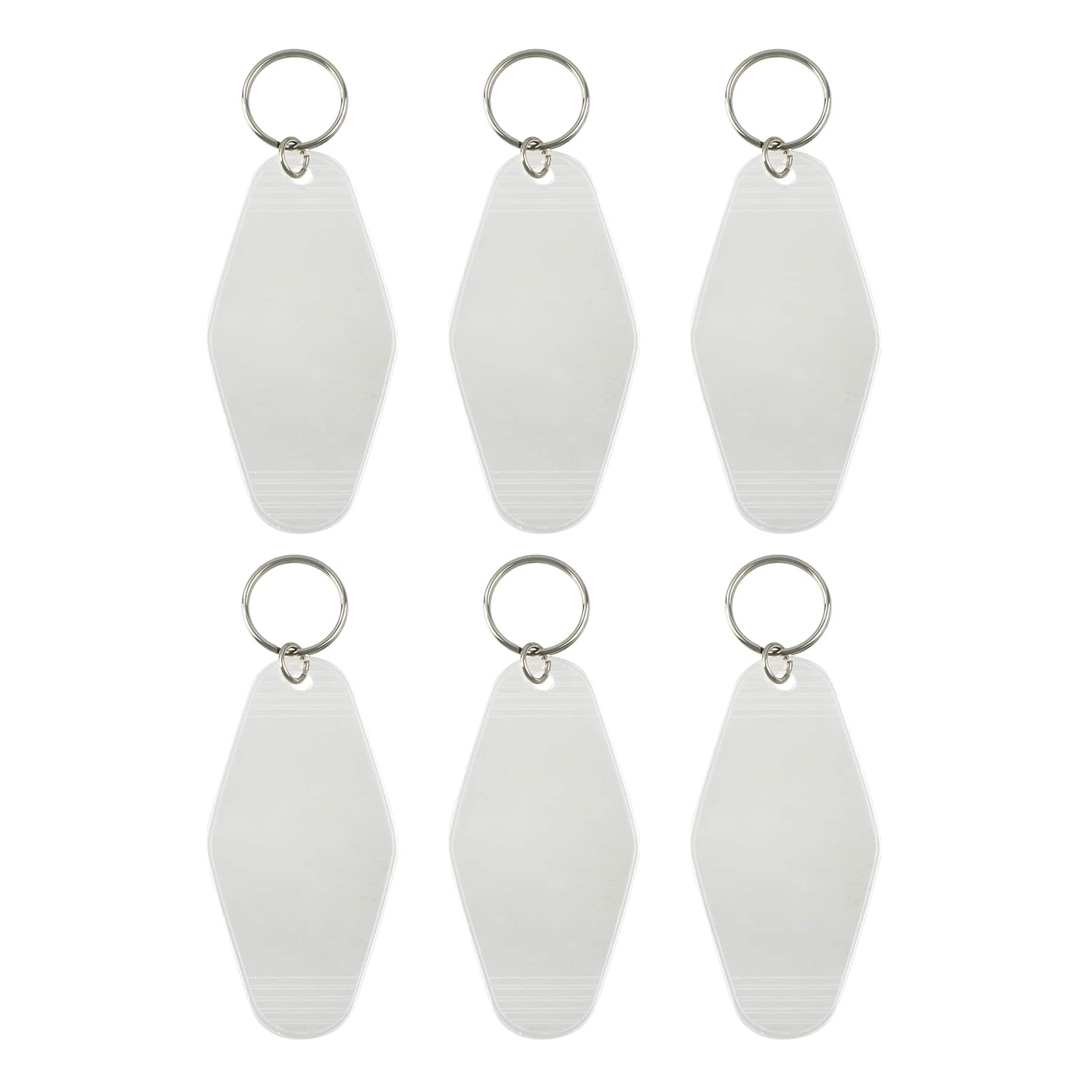 3.5&#x22; Motel Tag Acrylic Keychains, 6ct. by Make Market&#xAE;