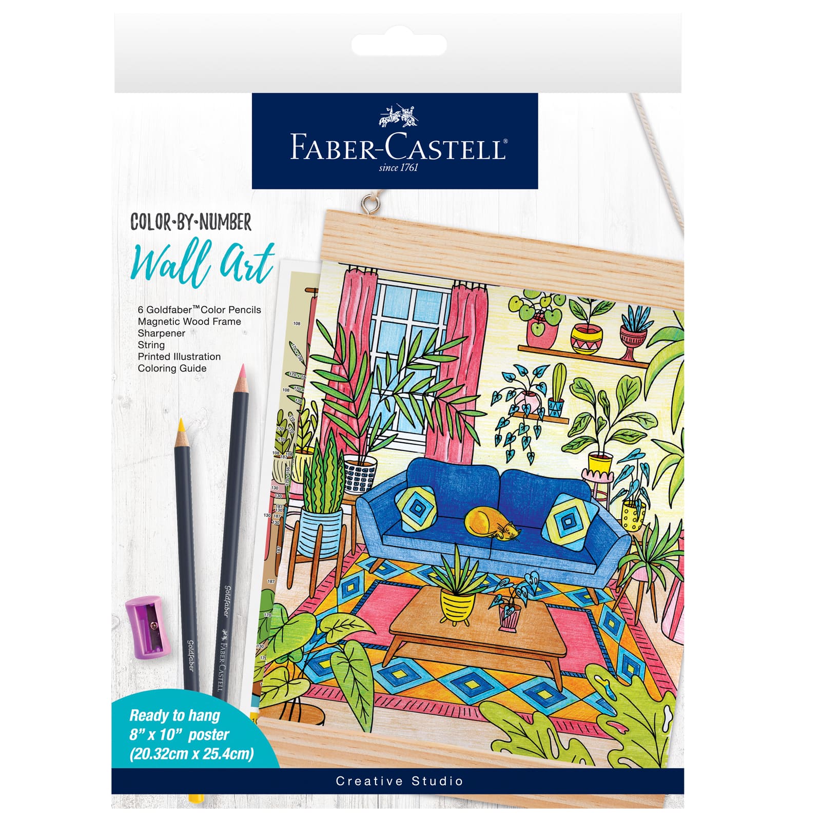 Faber-Castell&#xAE; Plant Room Color By Number Wall Art Kit