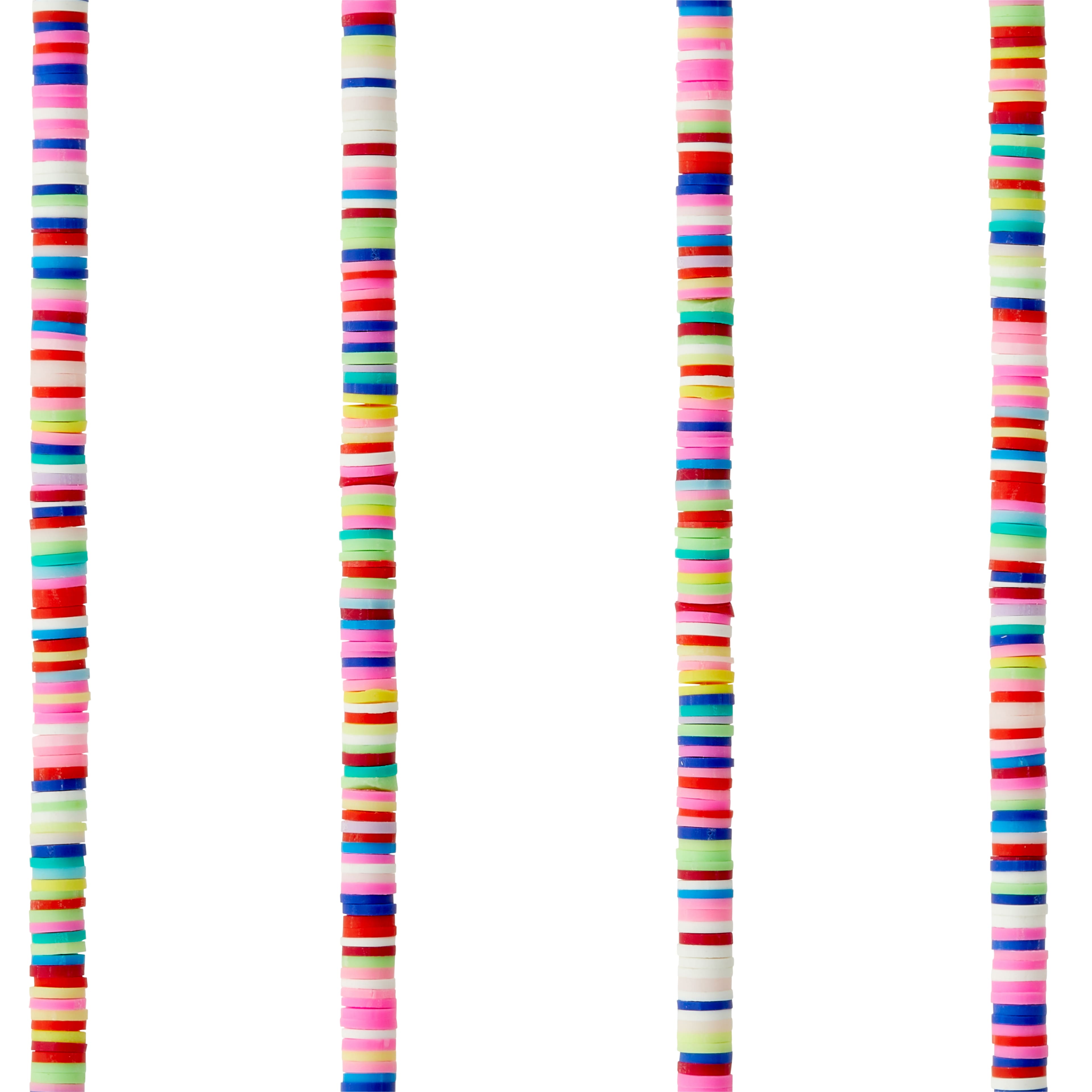 12 Pack: Bright Heishi Polymer Clay Beads, 6mm by Bead Landing™