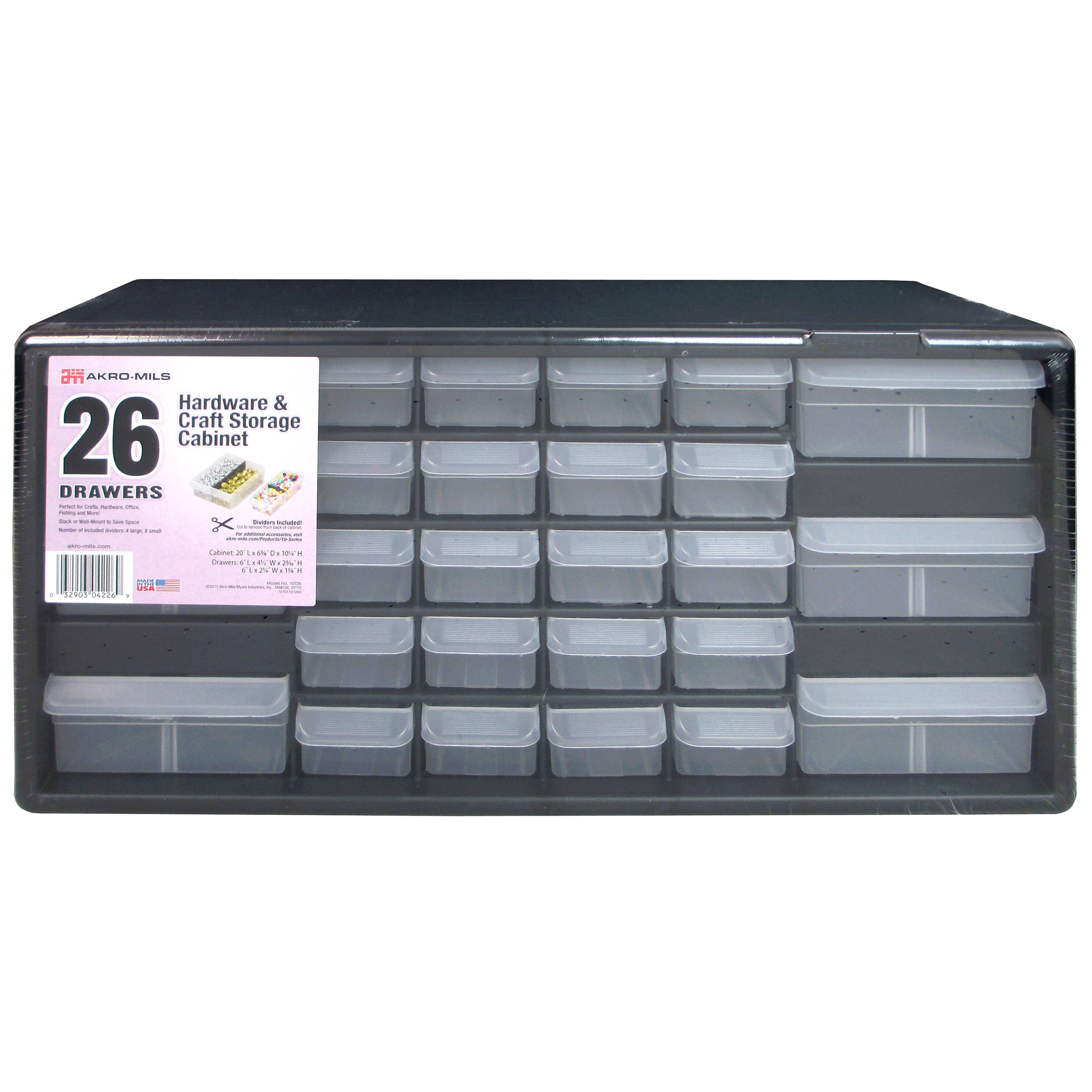 AkroMils 20" Black Craft Center Organizer with 26 Drawers Michaels